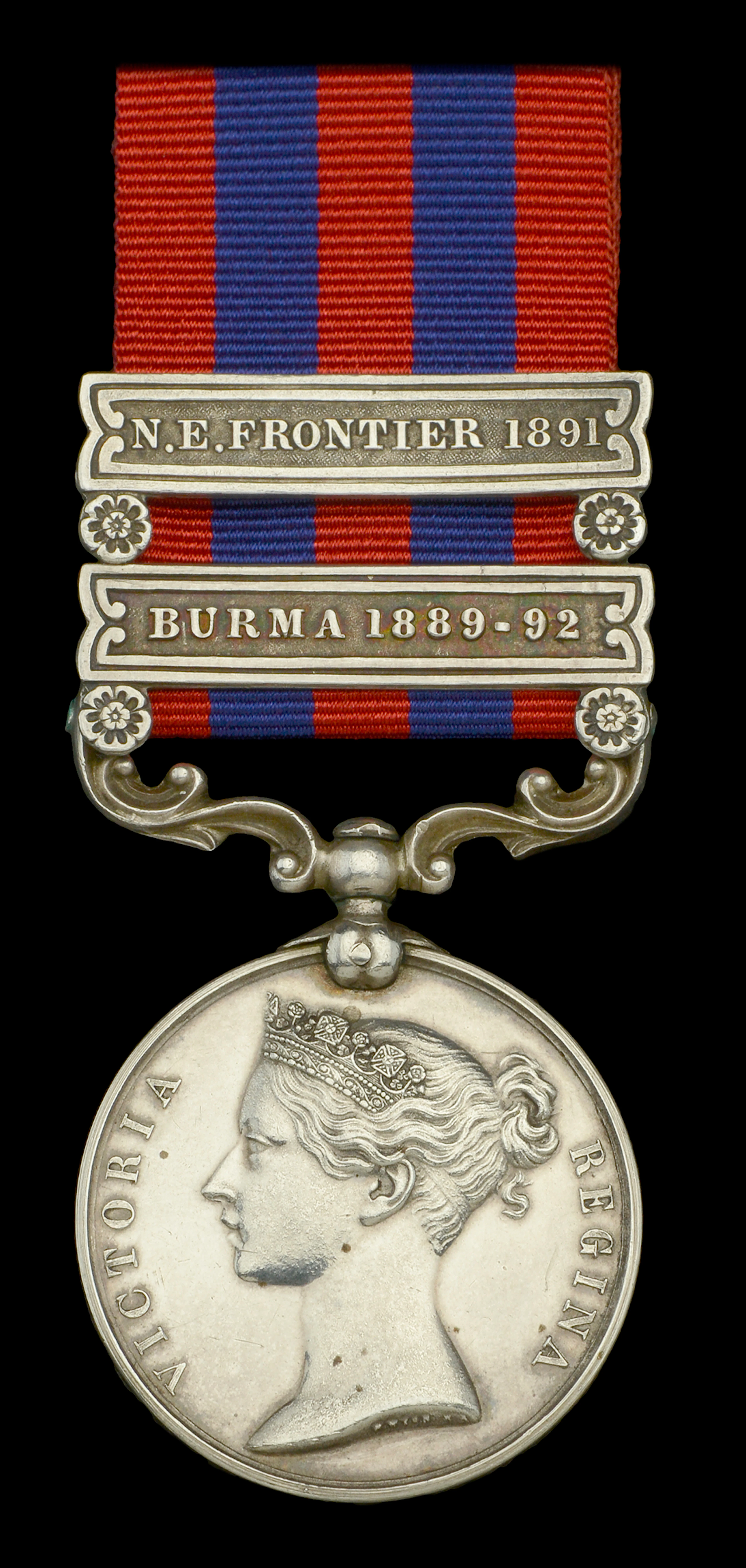 India General Service 1854-95, 2 clasps, Burma 1889-92, N.E. Frontier
