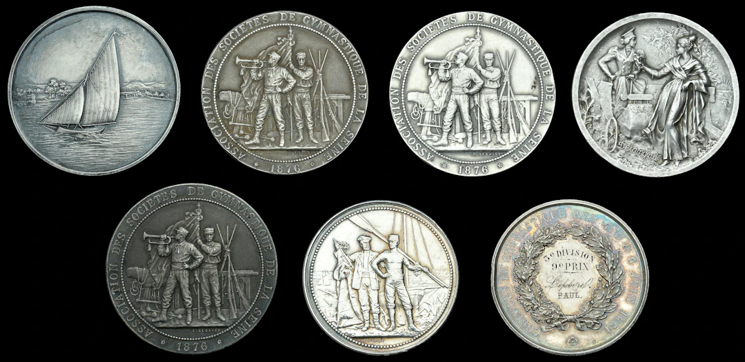France, Association Gymnastes Vosgiens, 1881, a silver award medal