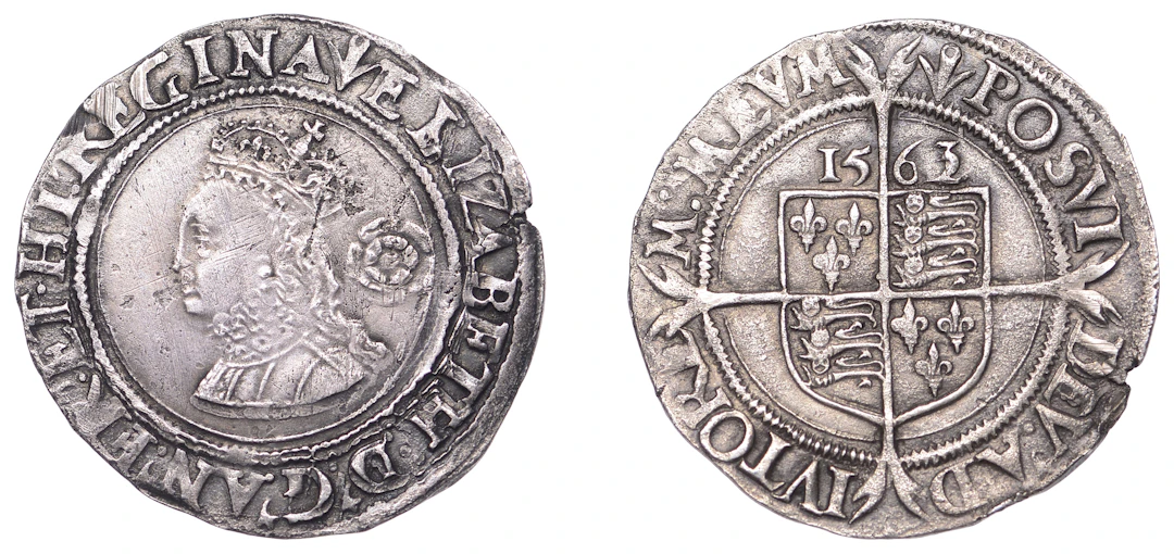 Elizabeth I (1558-1603), Third issue, Sixpence, 1563/2, mm. pheon