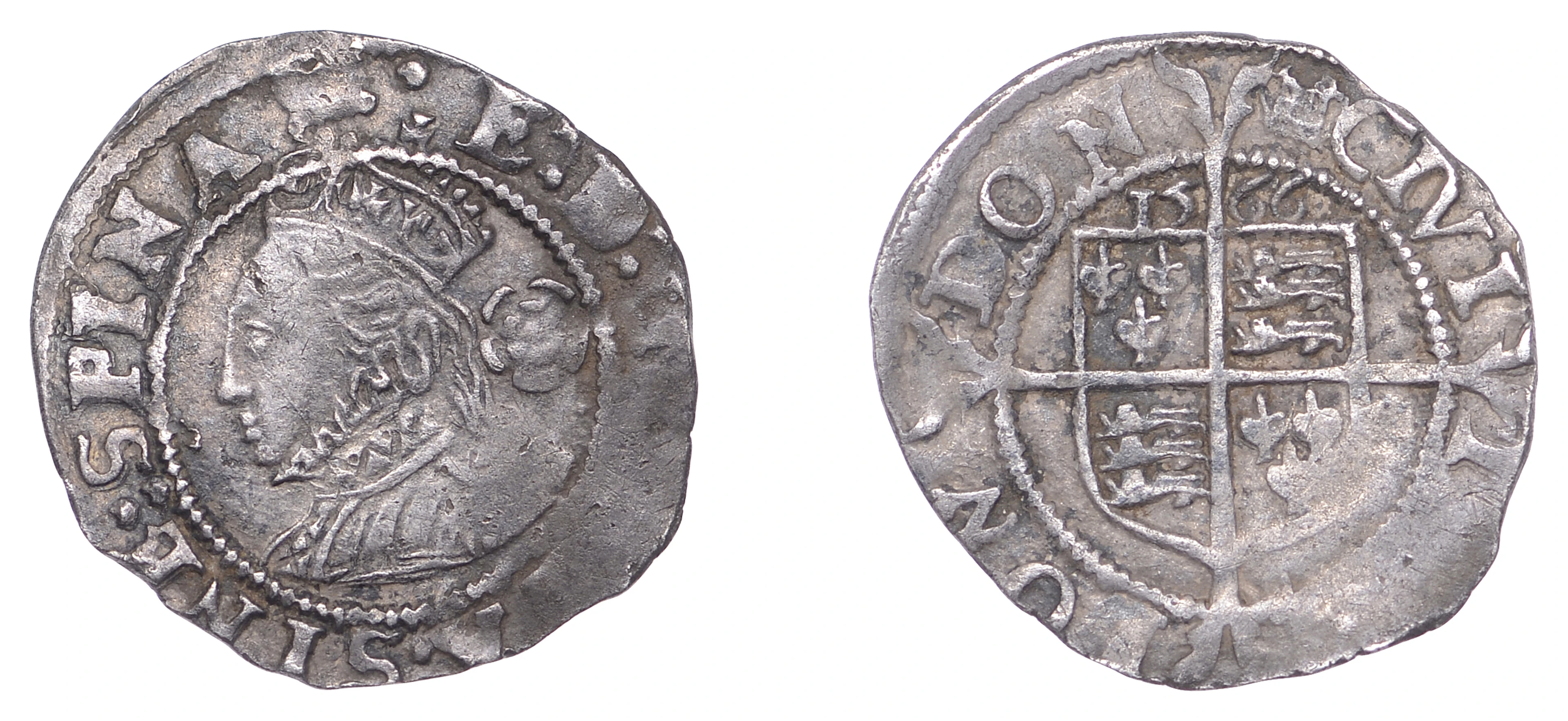 Elizabeth I (1558-1603), Third issue, Threehalfpence, 1566, mm. portcullis