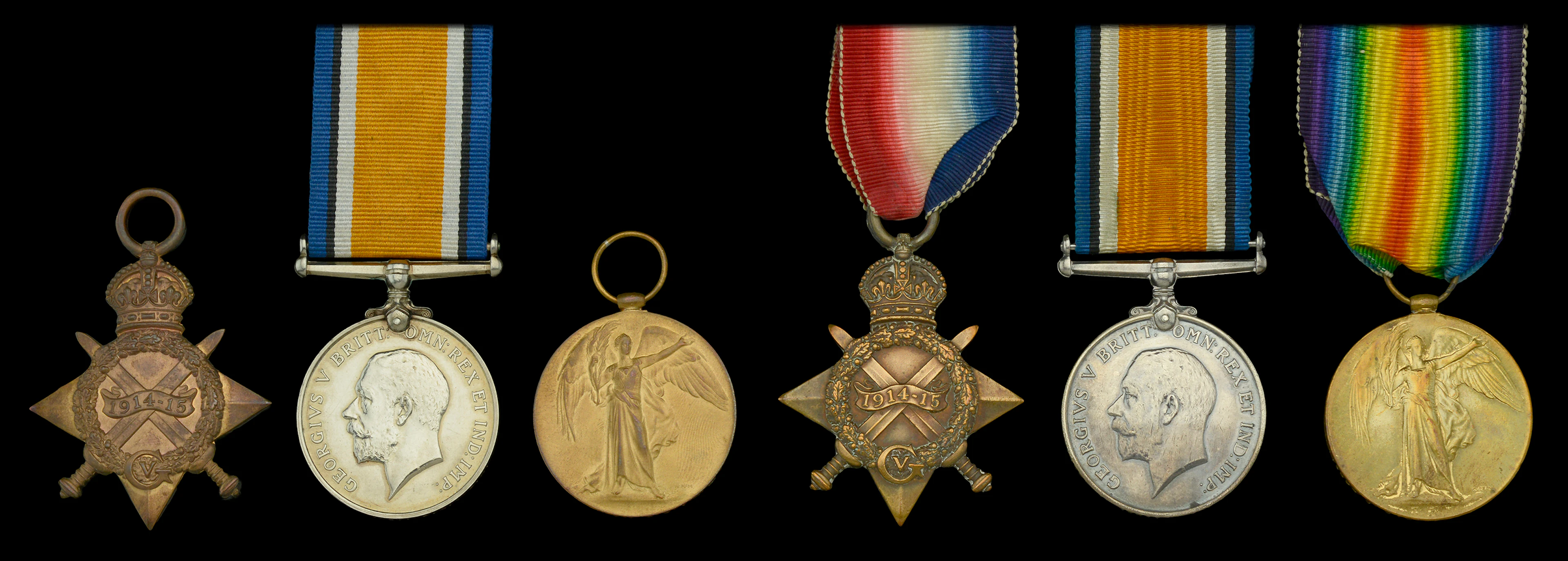 Three: Petty Officer First Class J. Hurst, Royal Navy 1914-15 Star