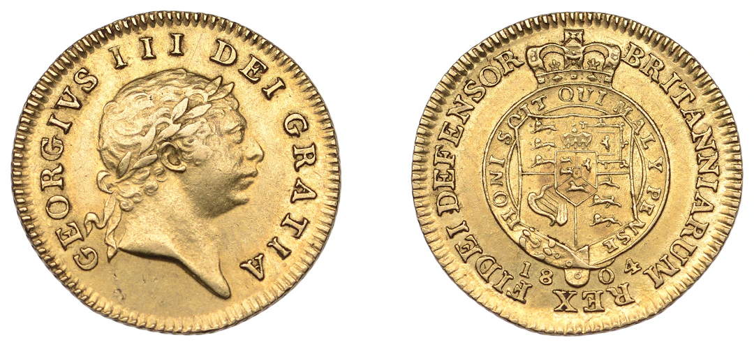 George III (1760-1820), Pre-1816 issues, Half-Guinea, 1804, seventh