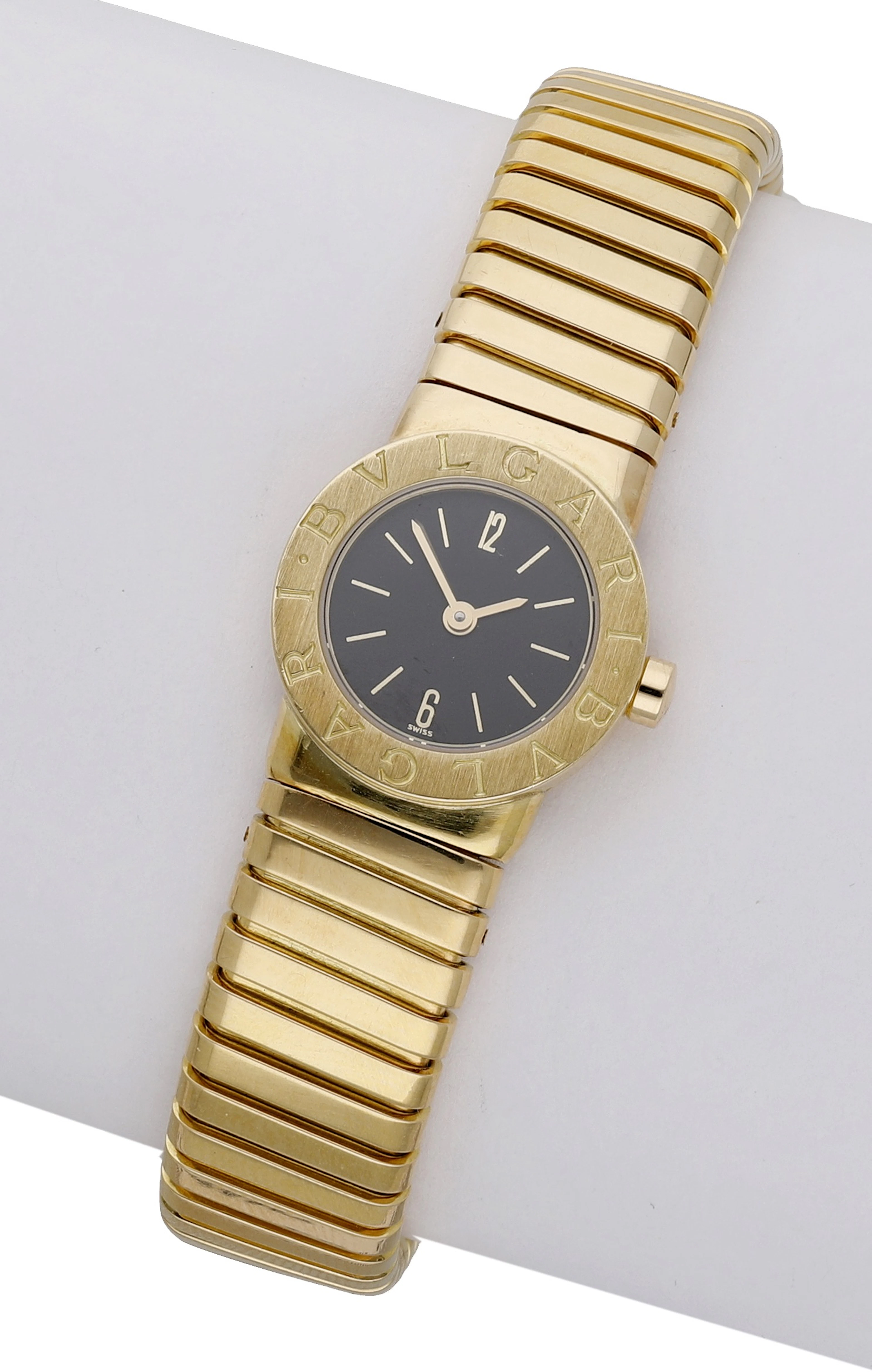 Bulgari. A lady’s gold bracelet watch, Tubogas, circa 2010. Movement: