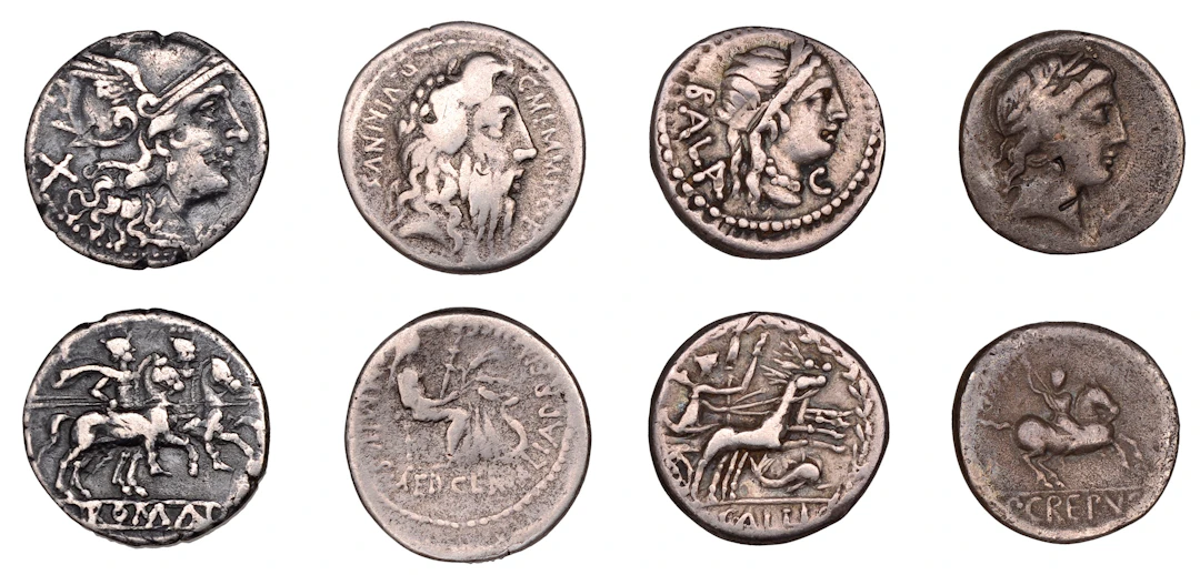 Republican Issues, Anonymous, Denarius, c. after 211, helmeted head