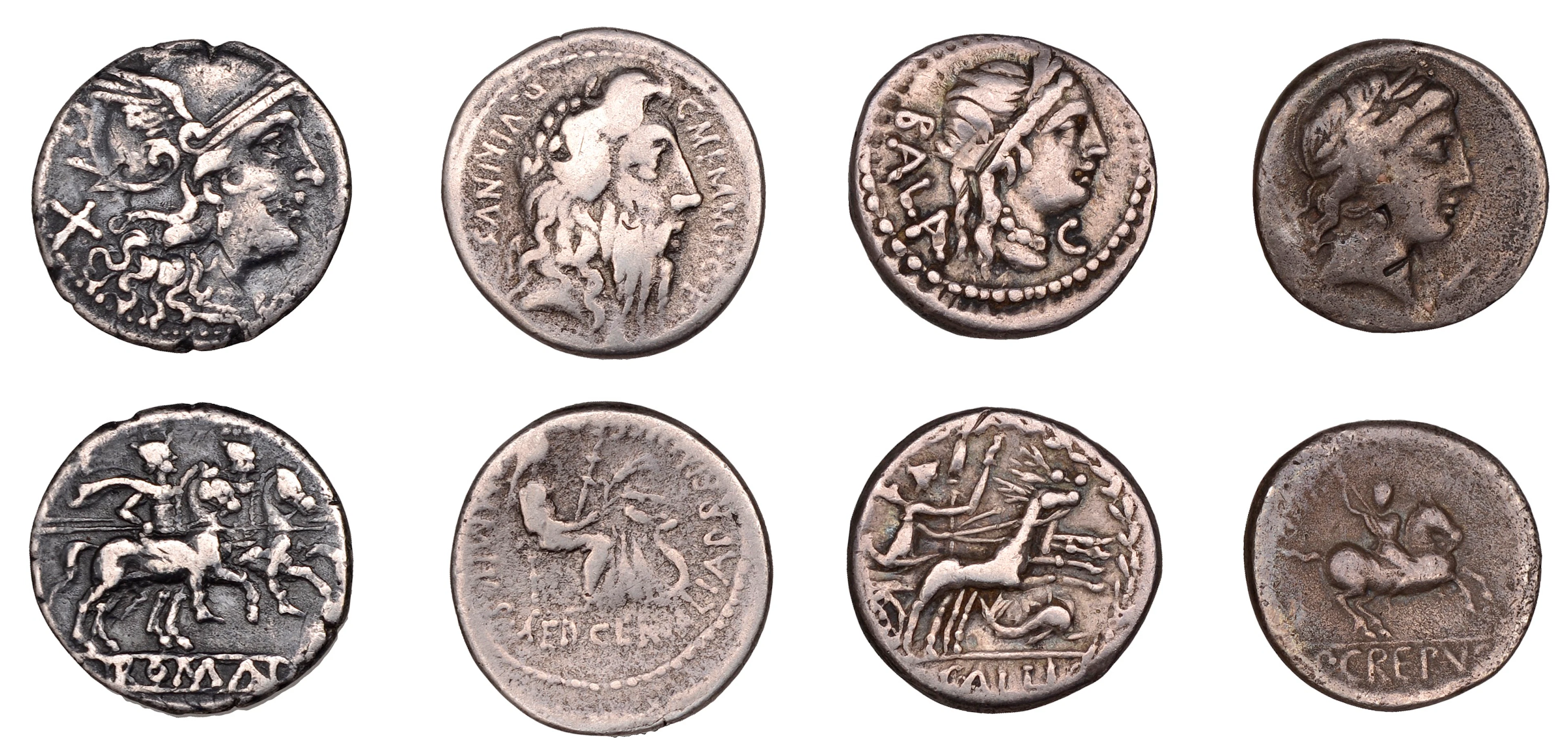 Republican Issues, Anonymous, Denarius, c. after 211, helmeted head
