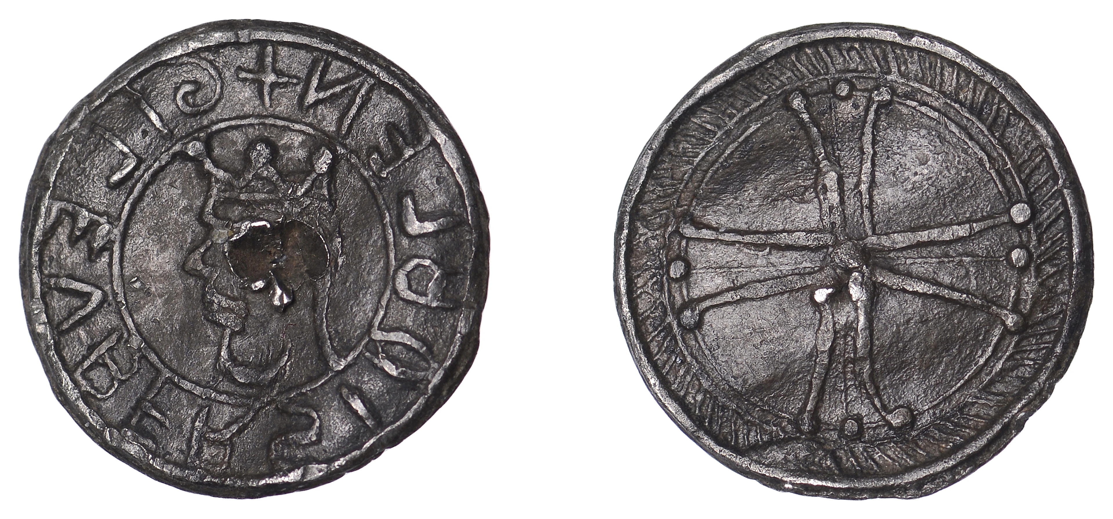 BNJ 53 type B (inscribed pseudo-penny), early 13th century, facing