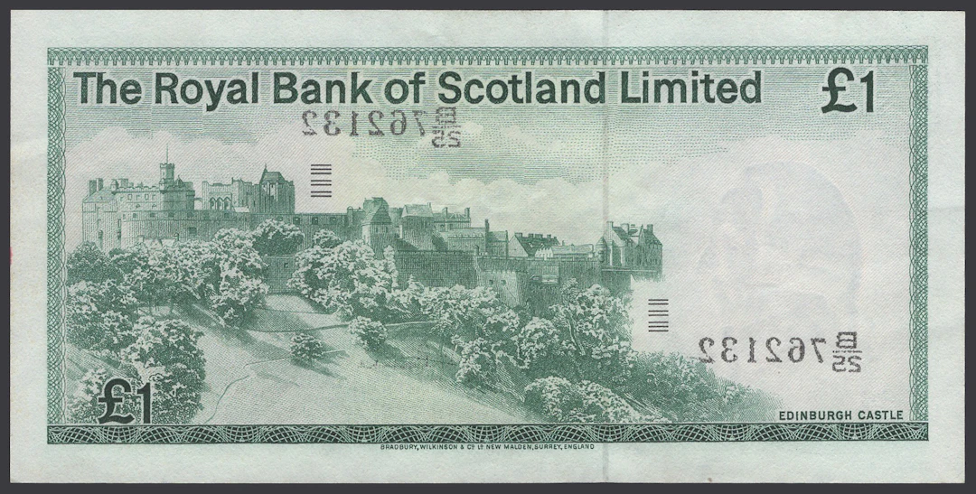 ERROR: Royal Bank of Scotland Limited, £1, 3 May 1977, serial number
