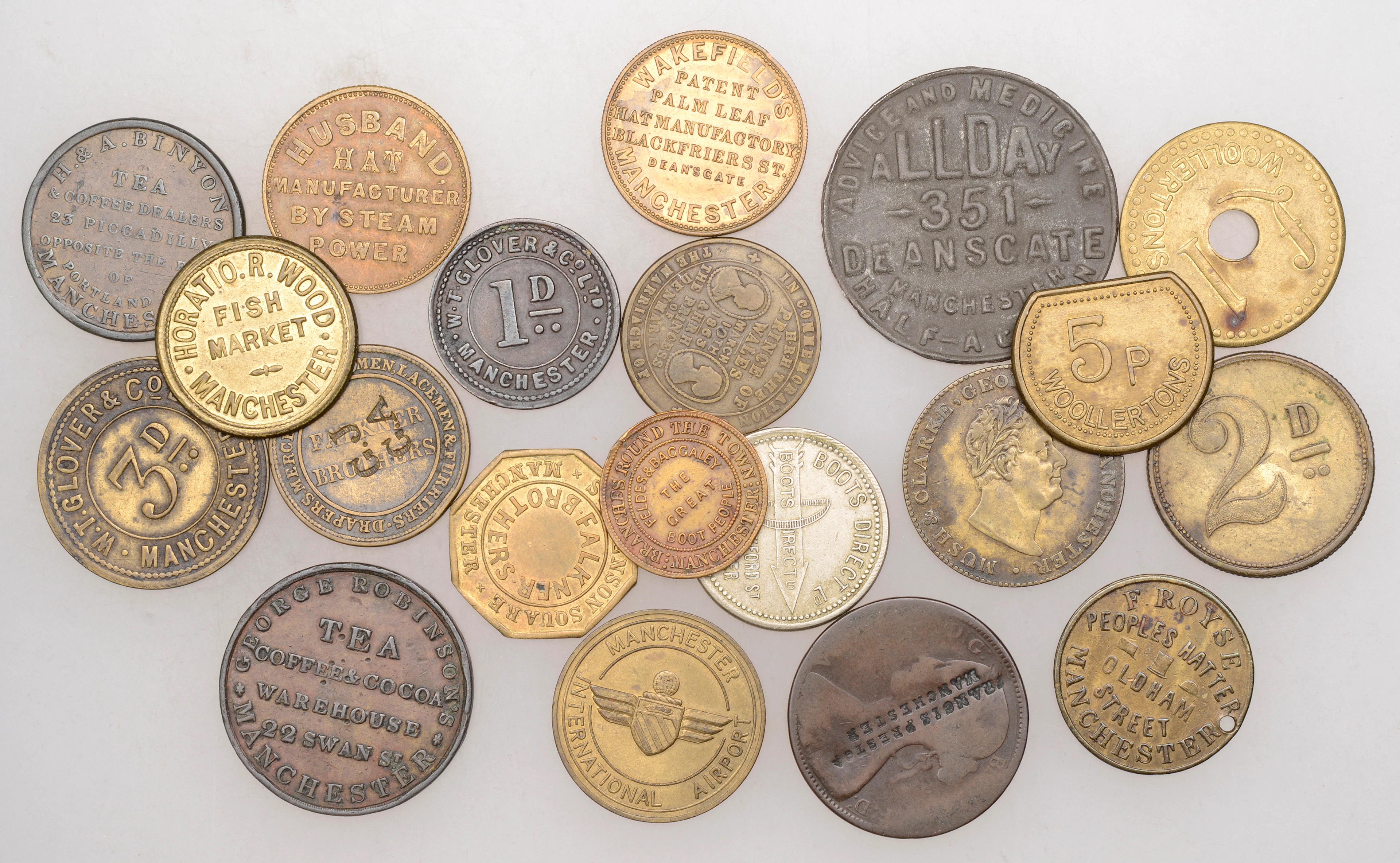 Miscellaneous Tokens and Checks, LANCASHIRE, Manchester, Allday, iron