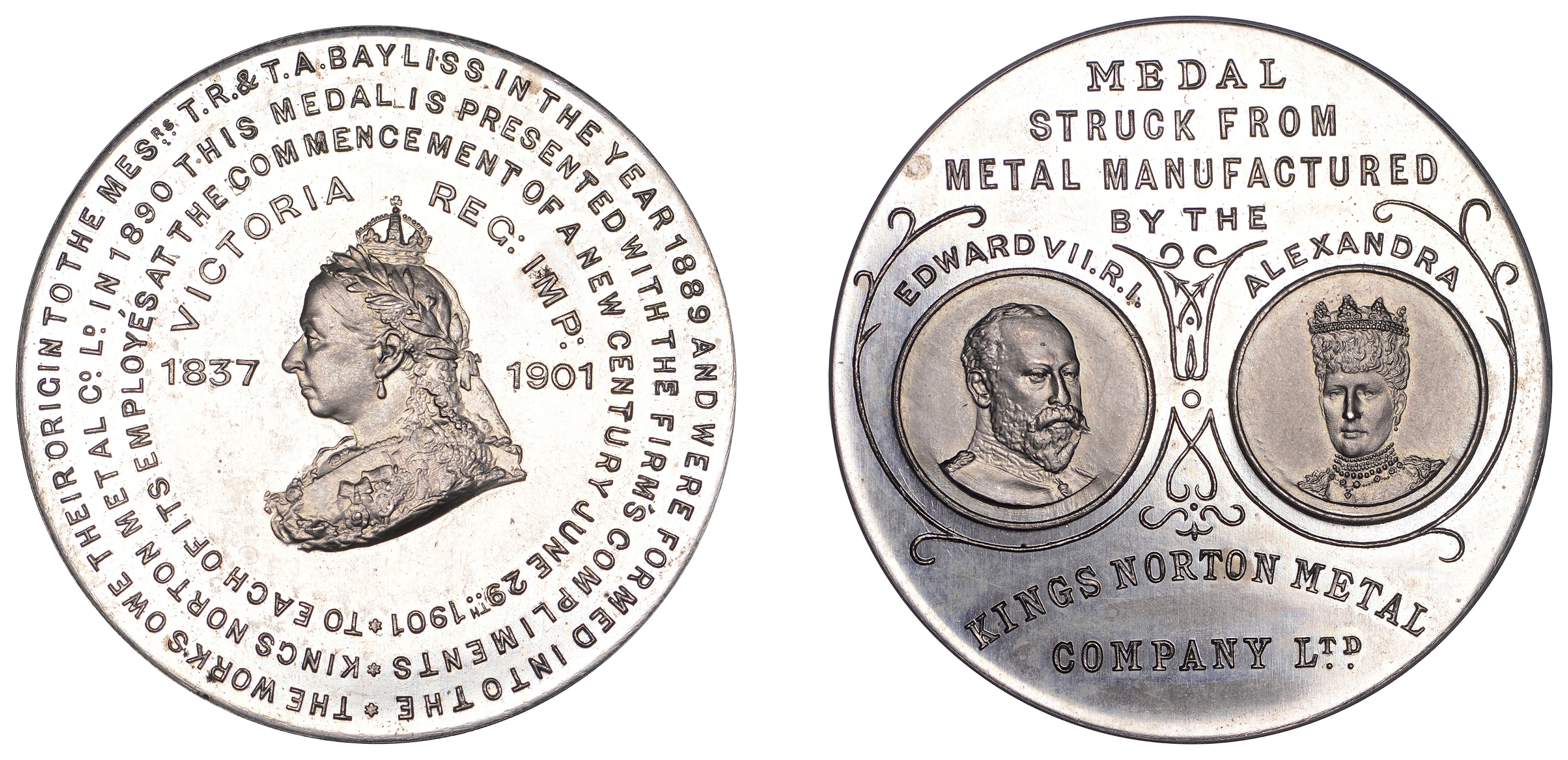 ENGLAND, Commencement of the New Century, 1901, a cupro-nickel medal