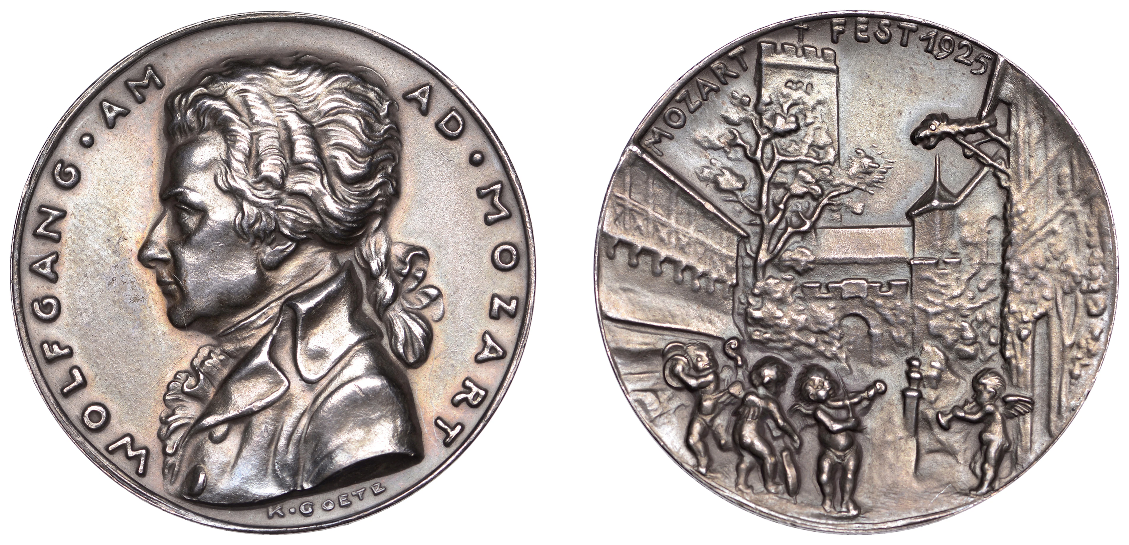 Germany, Mozart Festival at the Wartburg, 1925, a silver medal by