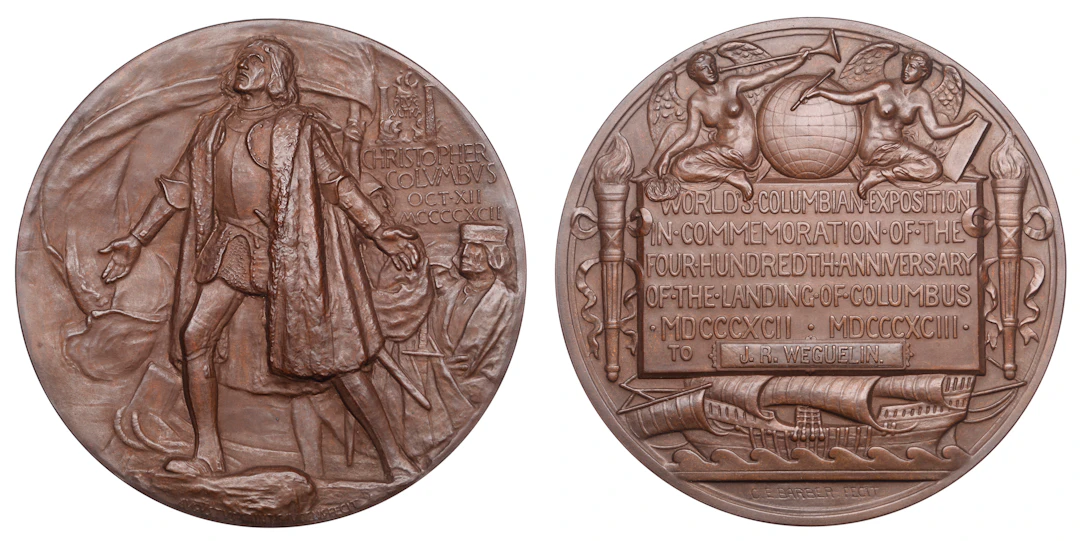 United States of America, World’s Columbian Exposition, 1892, a bronze