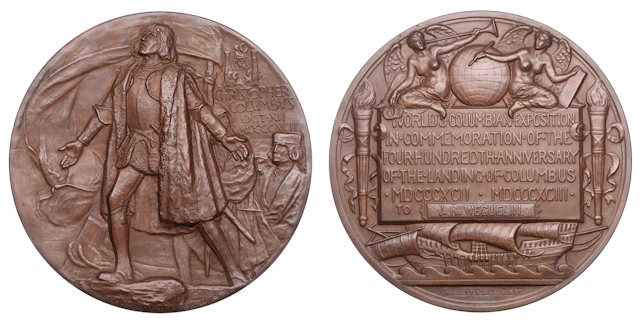 United States of America, World’s Columbian Exposition, 1892, a bronze