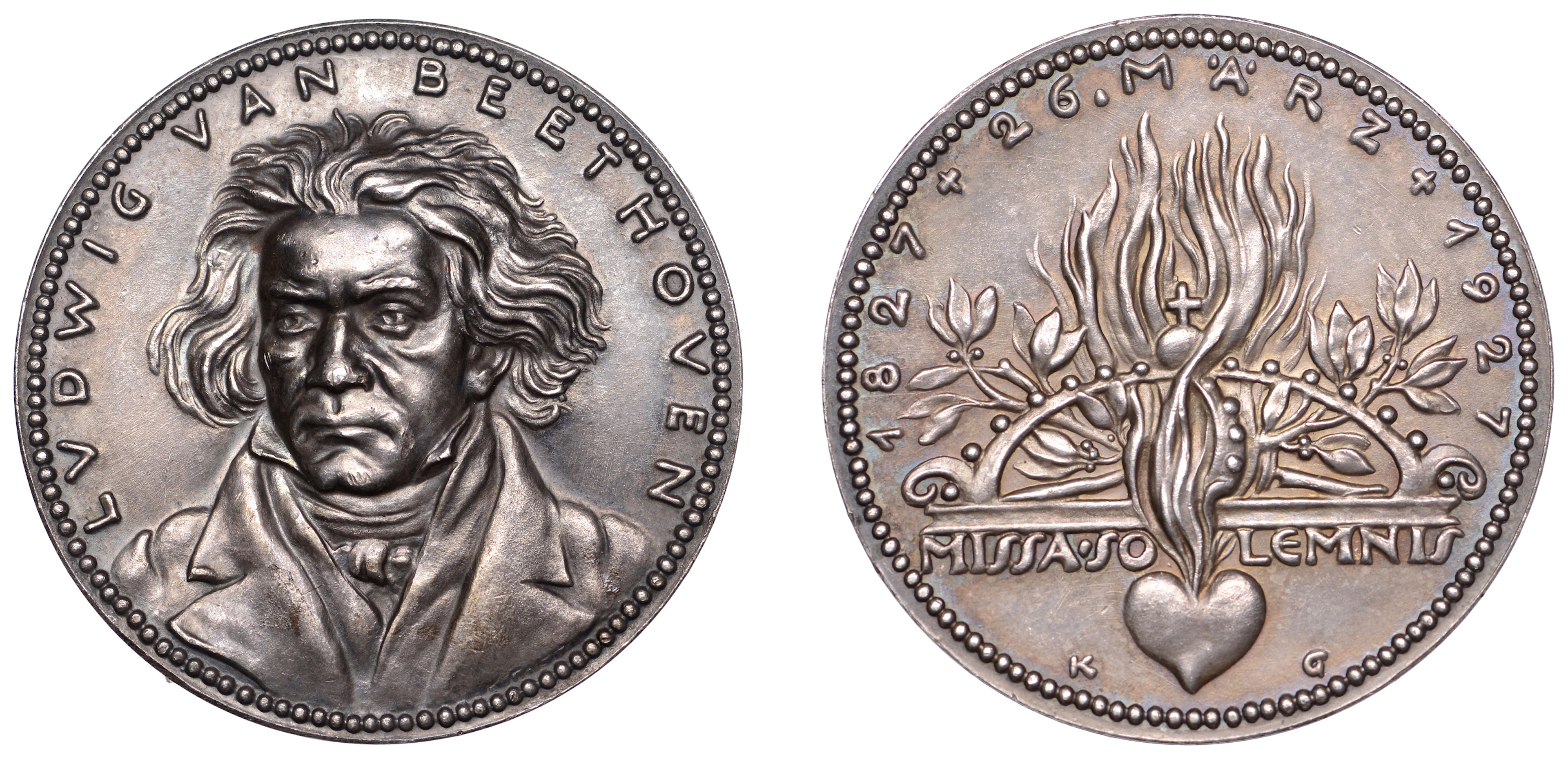Germany, Centenary of the Death of Ludwig van Beethoven, 1927, a silver