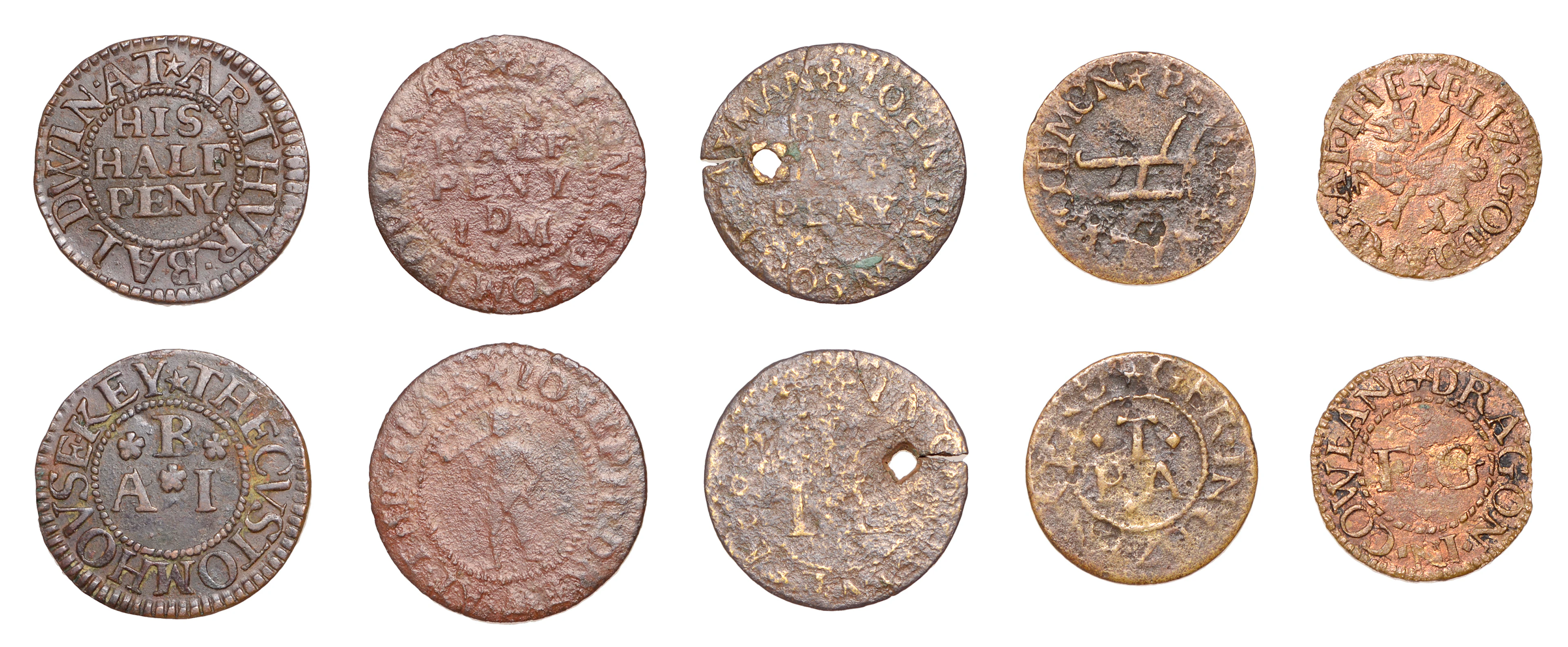 17th Century Tokens, LONDON (City), Cousin Lane, Peter Tull, Farthing