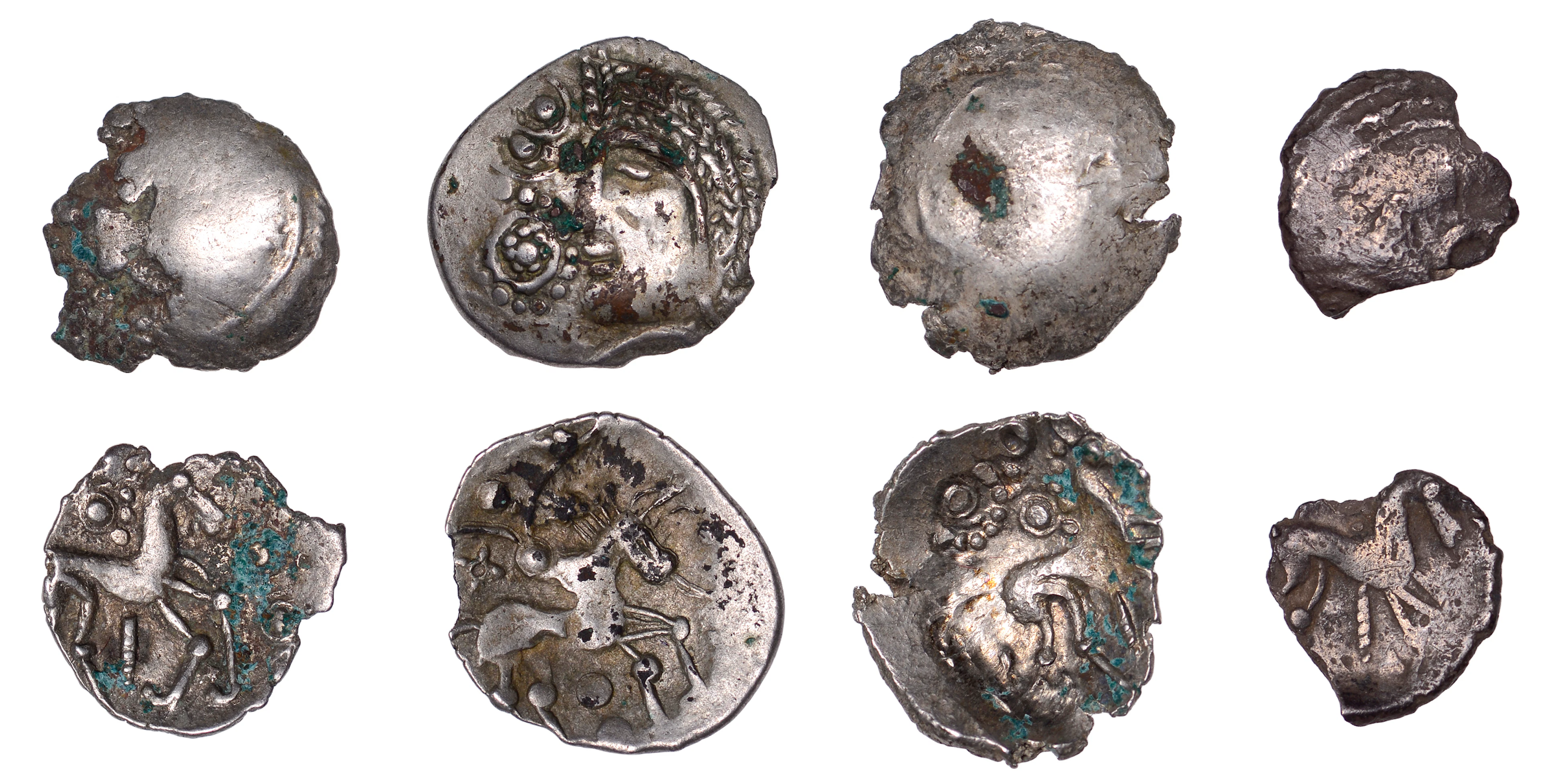 British Iron Age, ICENI, Uninscribed issues, silver Units (2), Punk
