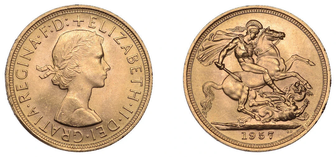 Elizabeth II (1952-2022), Sterling issues, Sovereign, 1957 (S 4124).