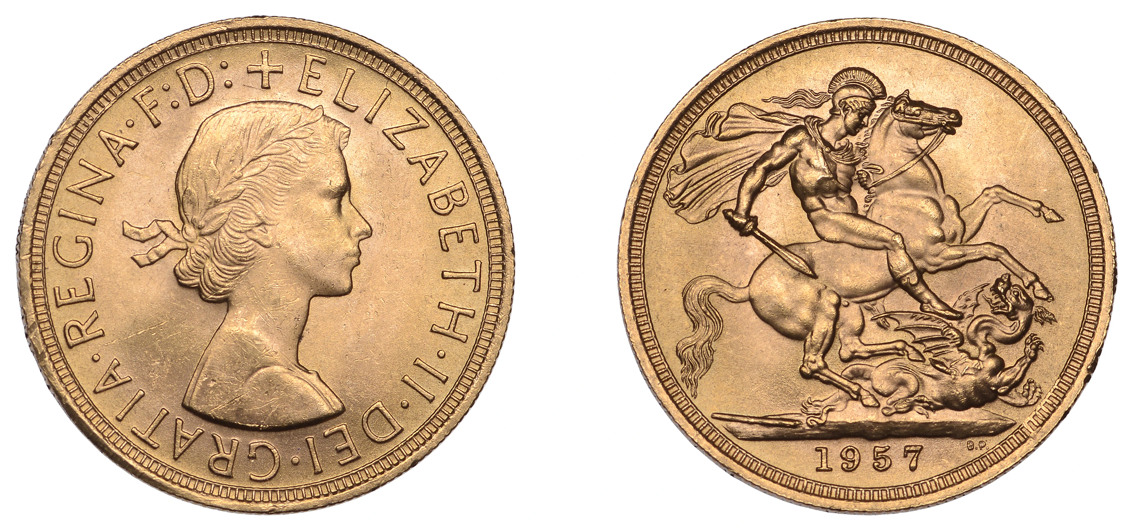Elizabeth II (1952-2022), Sterling issues, Sovereign, 1957 (S 4124).