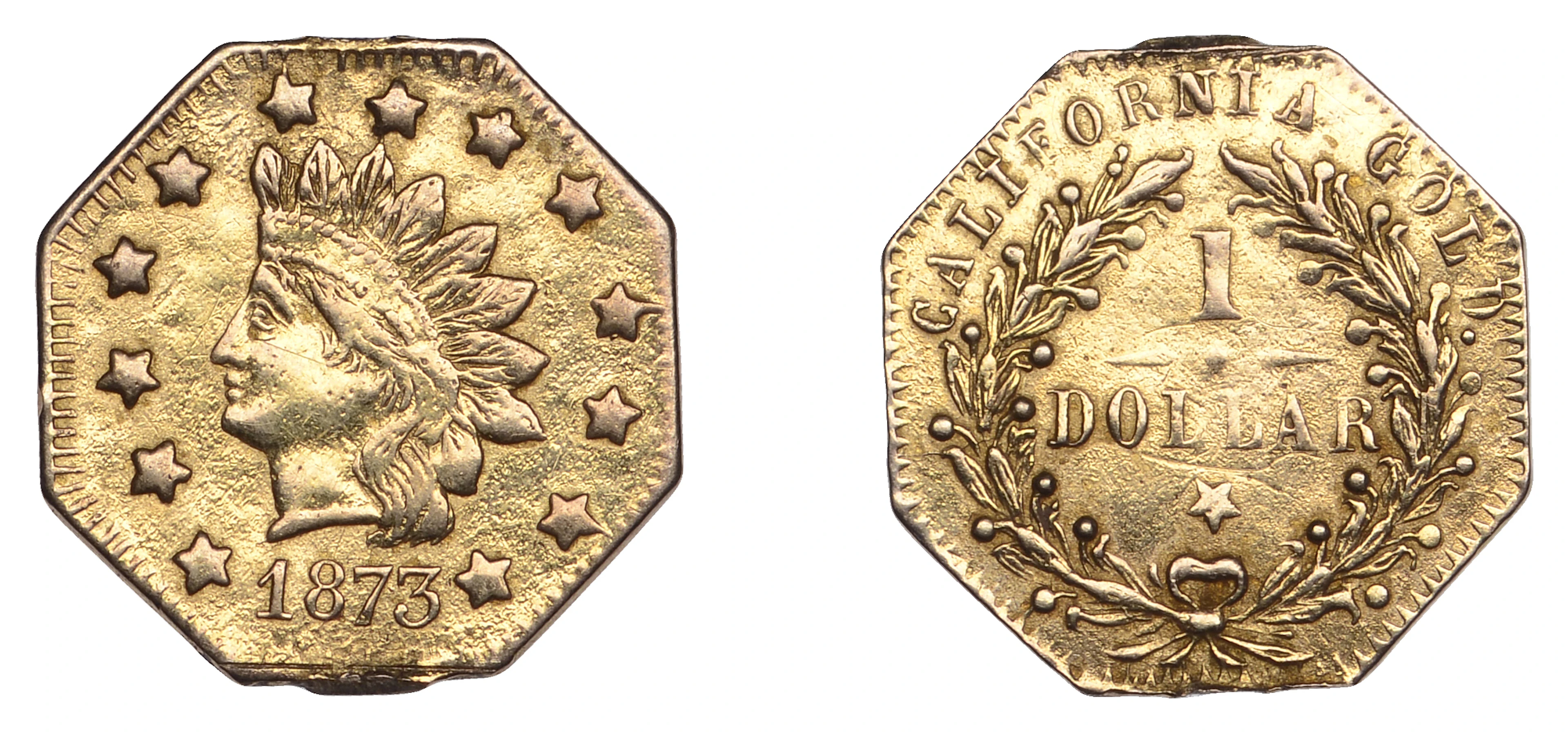 United States of America, California, Octagonal Dollar, 1873, San
