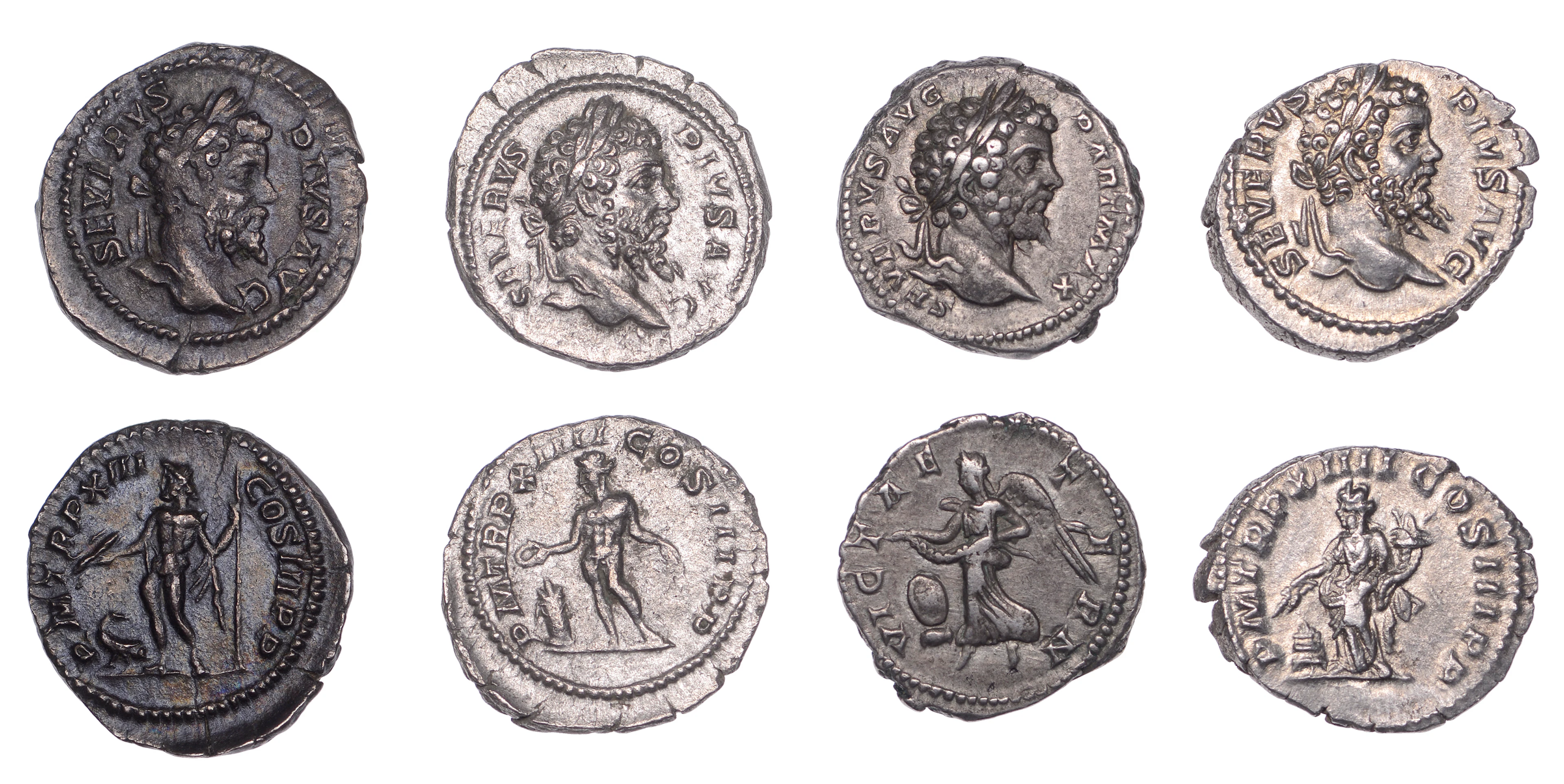 Septimius Severus (193-211), Denarii (4), 200-1, laureate head right