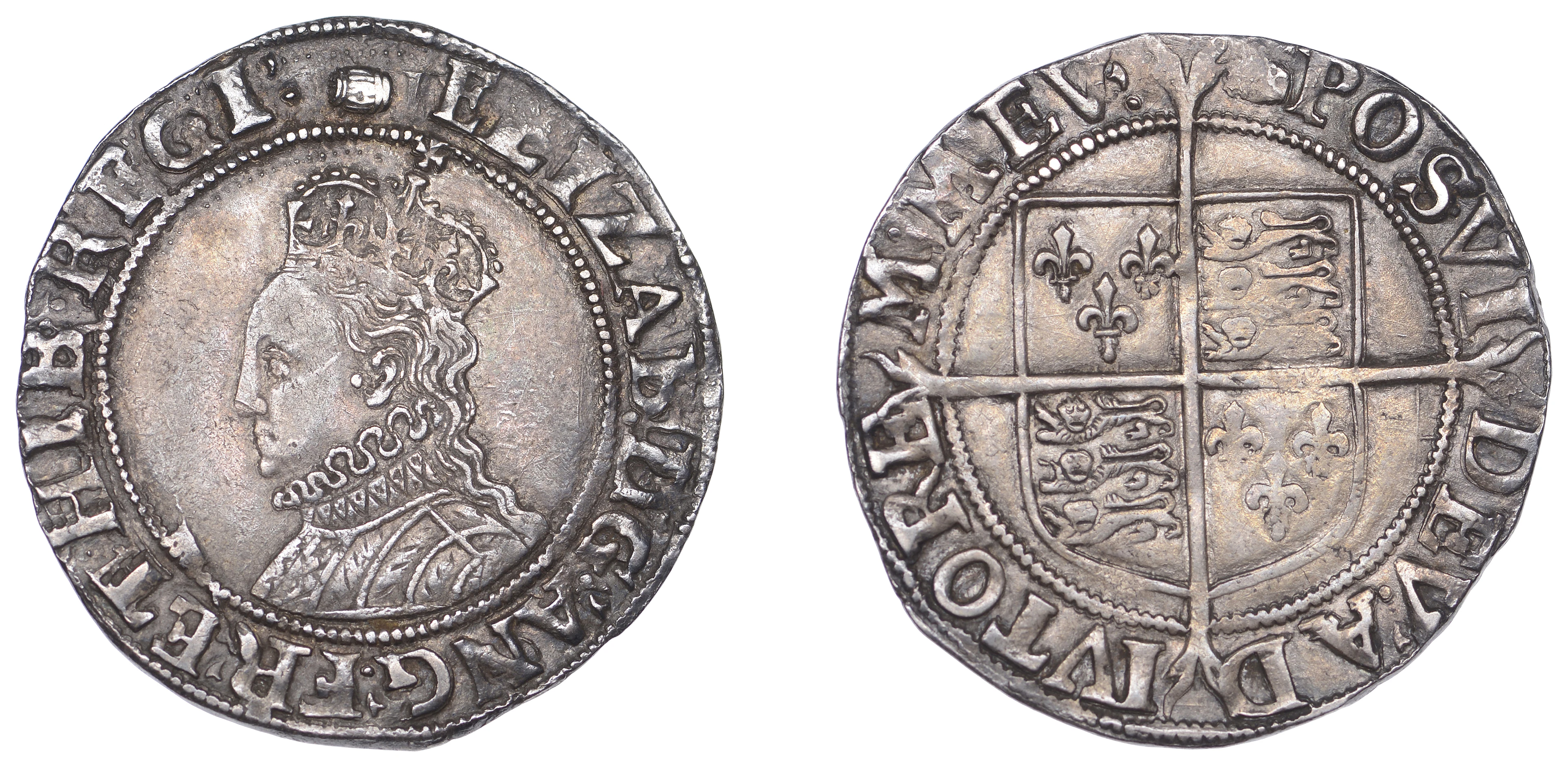Elizabeth I (1558-1603), Sixth issue, Shilling, mm. tun on obv., tun