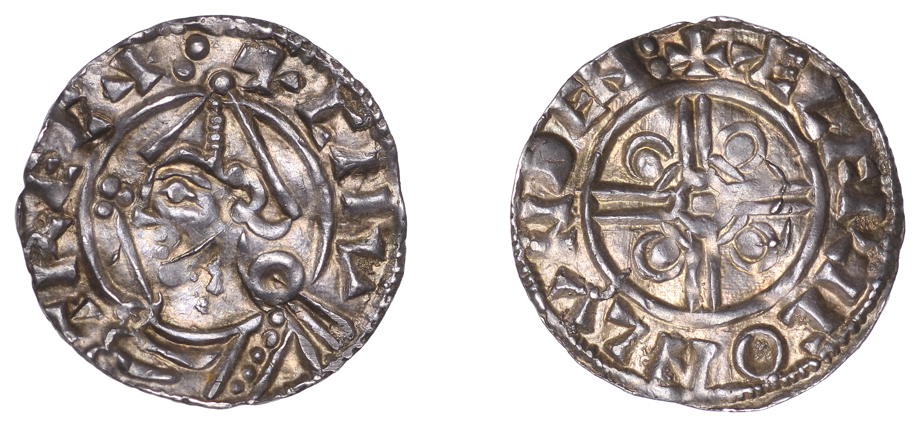 Cnut (1016-1035), Pointed Helmet type, Penny, London, Ælfric, elfric