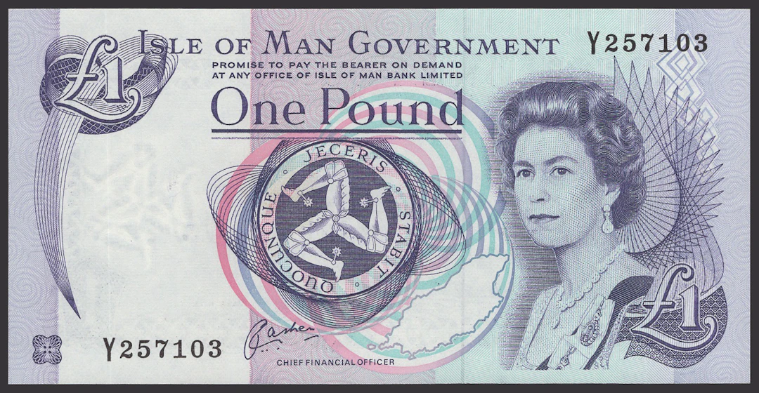 Isle of Man Government, J.Cashen, £1 (20), ND (1992), consecutive