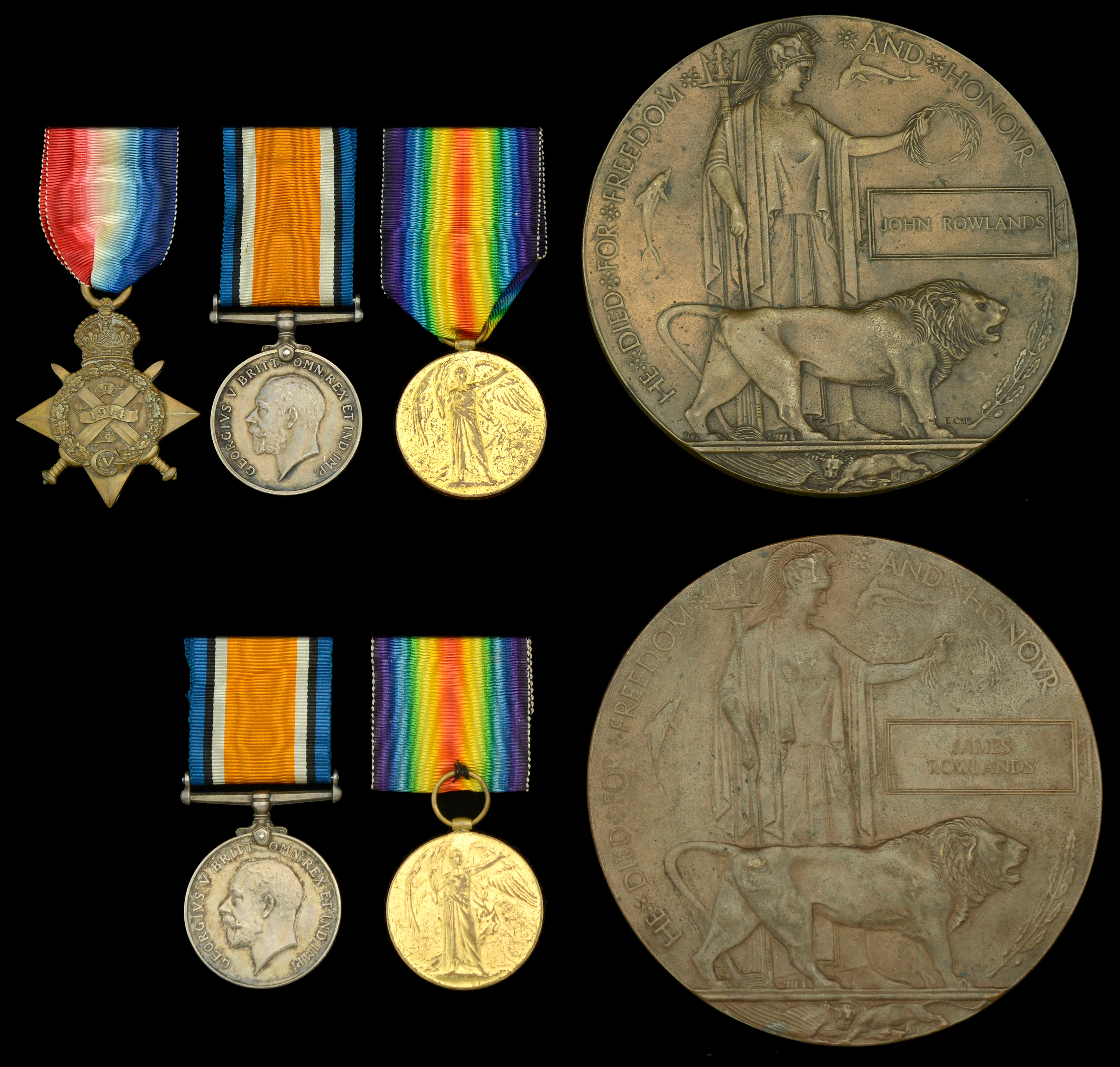 Family Group: Three: Sergeant J. Rowlands, 2nd Battalion, Royal Welsh