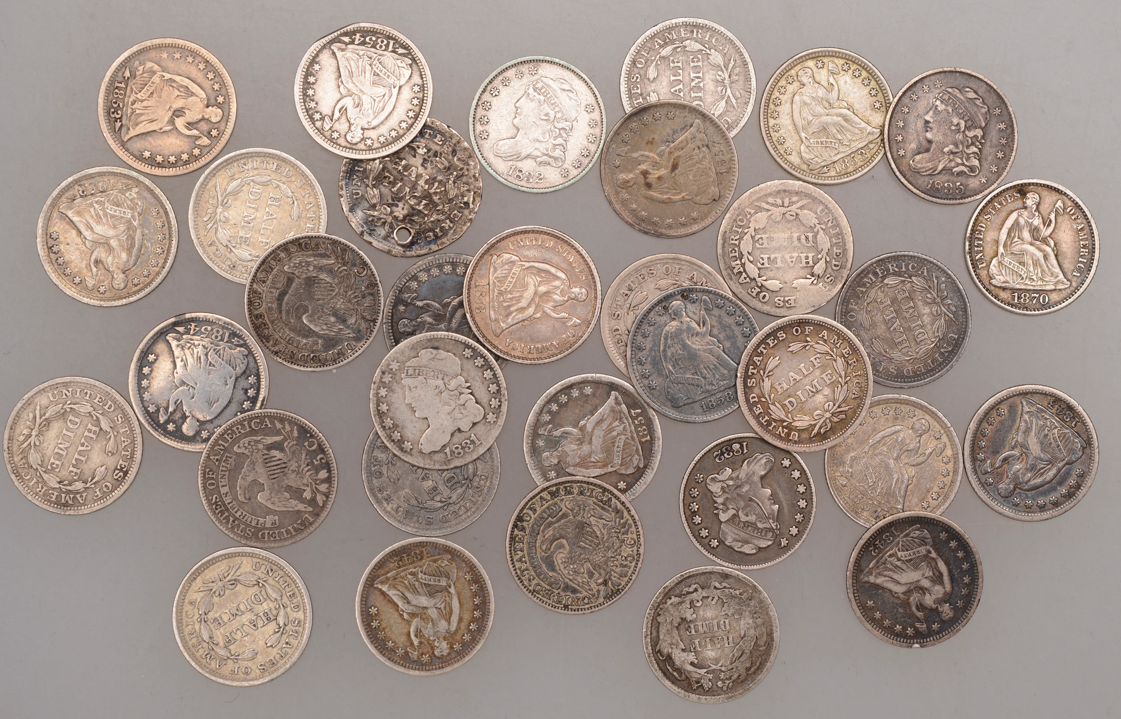 United States of America, Half-Dimes (33), various dates [33]. Fair
