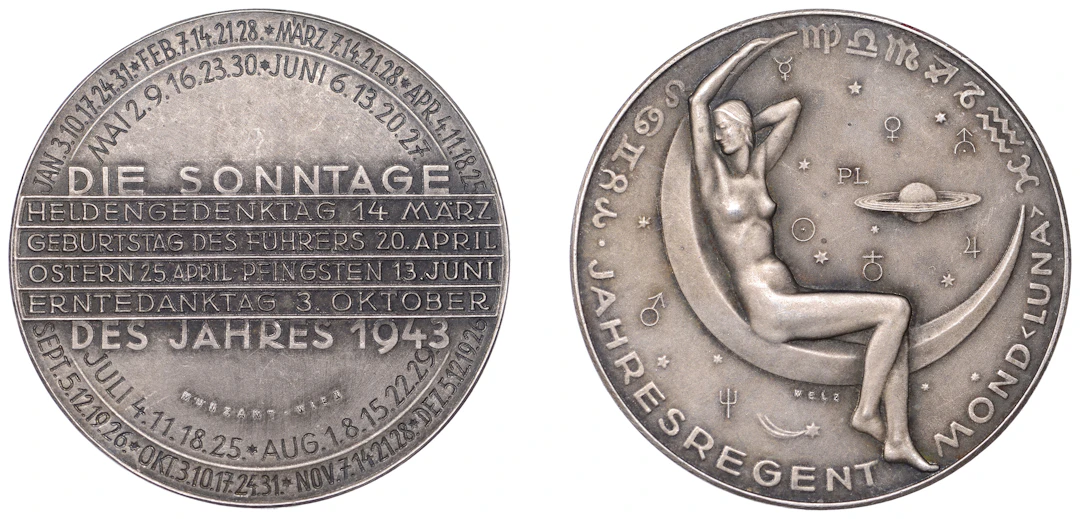 AUSTRIA, Kalendermedaille 1943 [Calendar Medal], a silver medal by