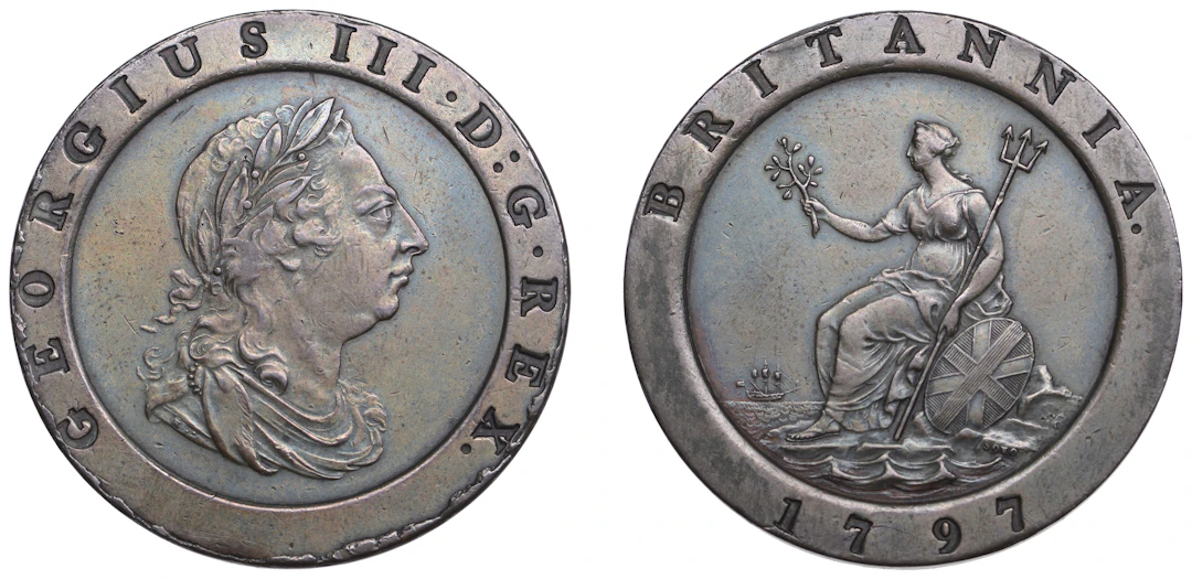 George III (1760-1820), Pre-1816 issues, Twopence, 1797 (BMC 1077;