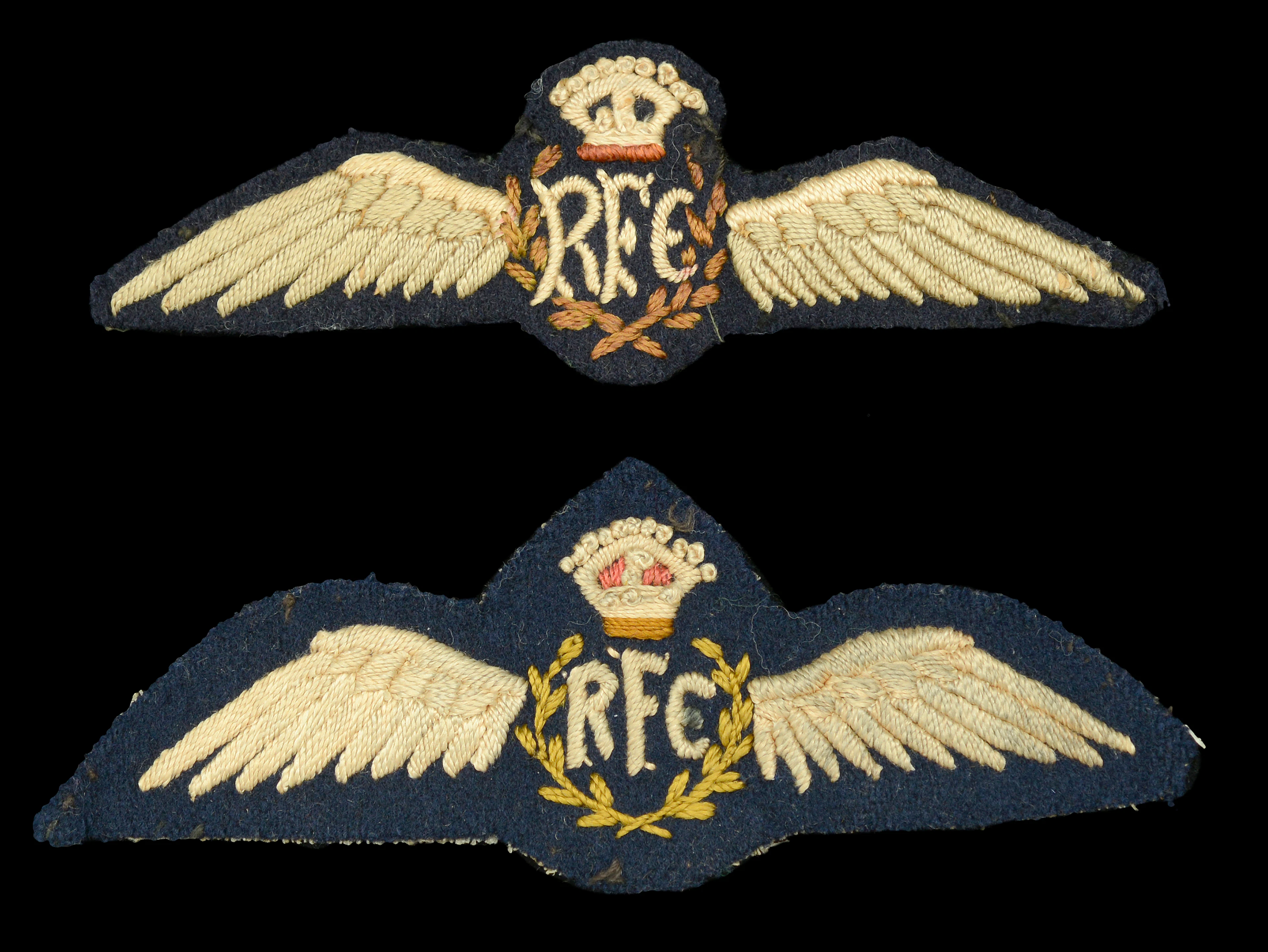 Royal Flying Corps Pilot’s Brevets. Good and scarce very fine tailor