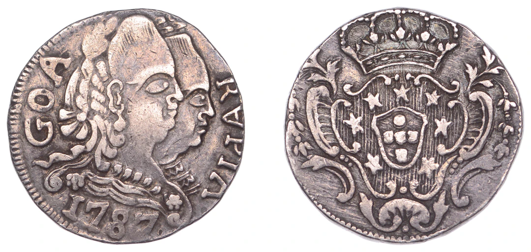 Portuguese India, Maria I and Pedro III, Rupia, 1787, Goa, 10.66g/7h