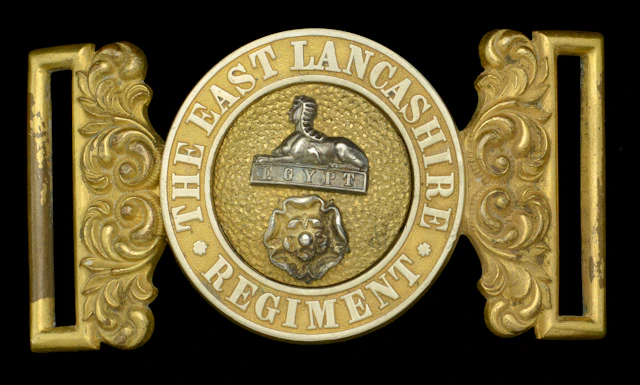 East Lancashire Regiment, Officer's Waist Belt Clasp. A very good