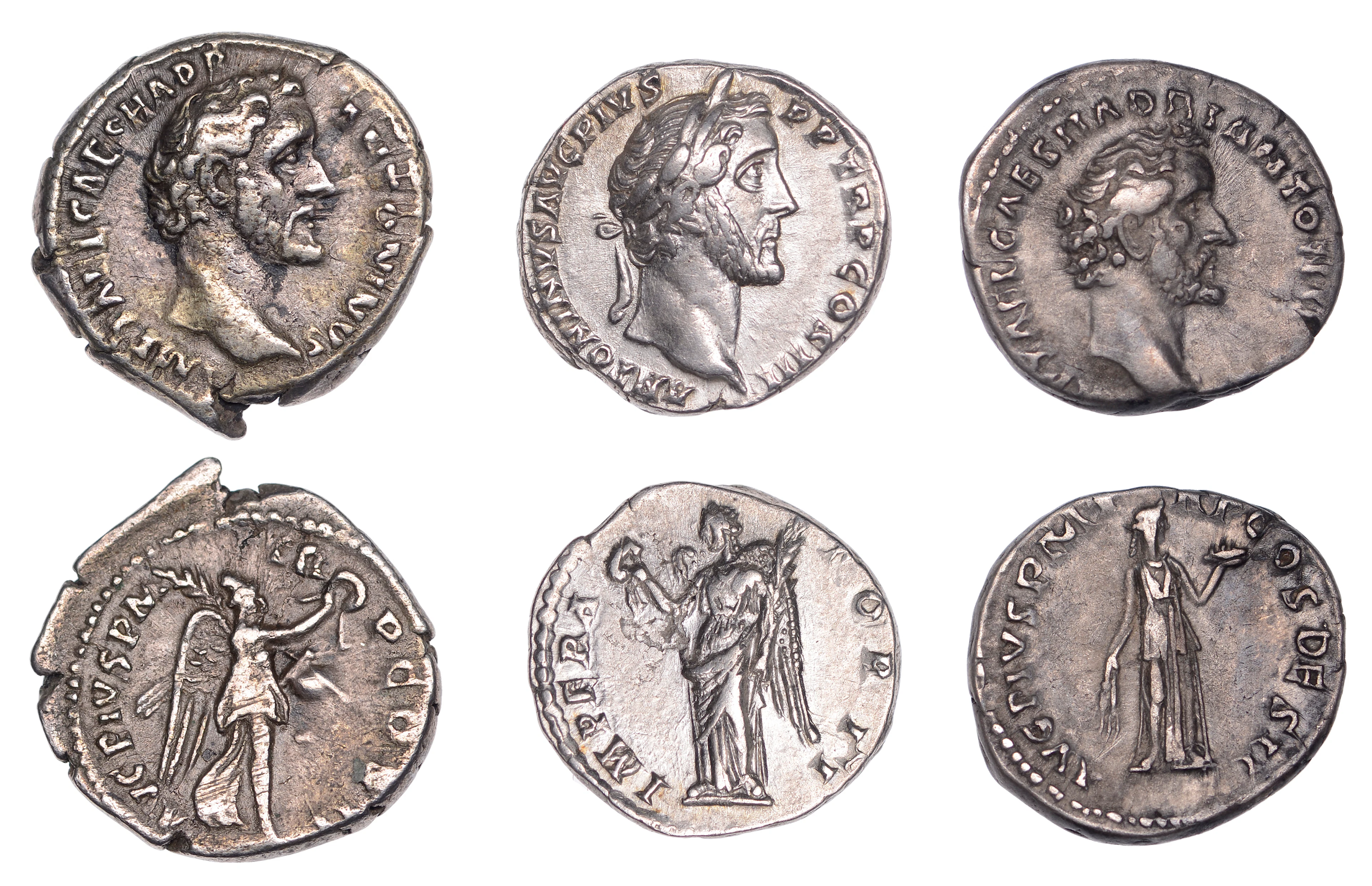Antoninus Pius (138-161), Denarii (3), 138, bare head right, rev.