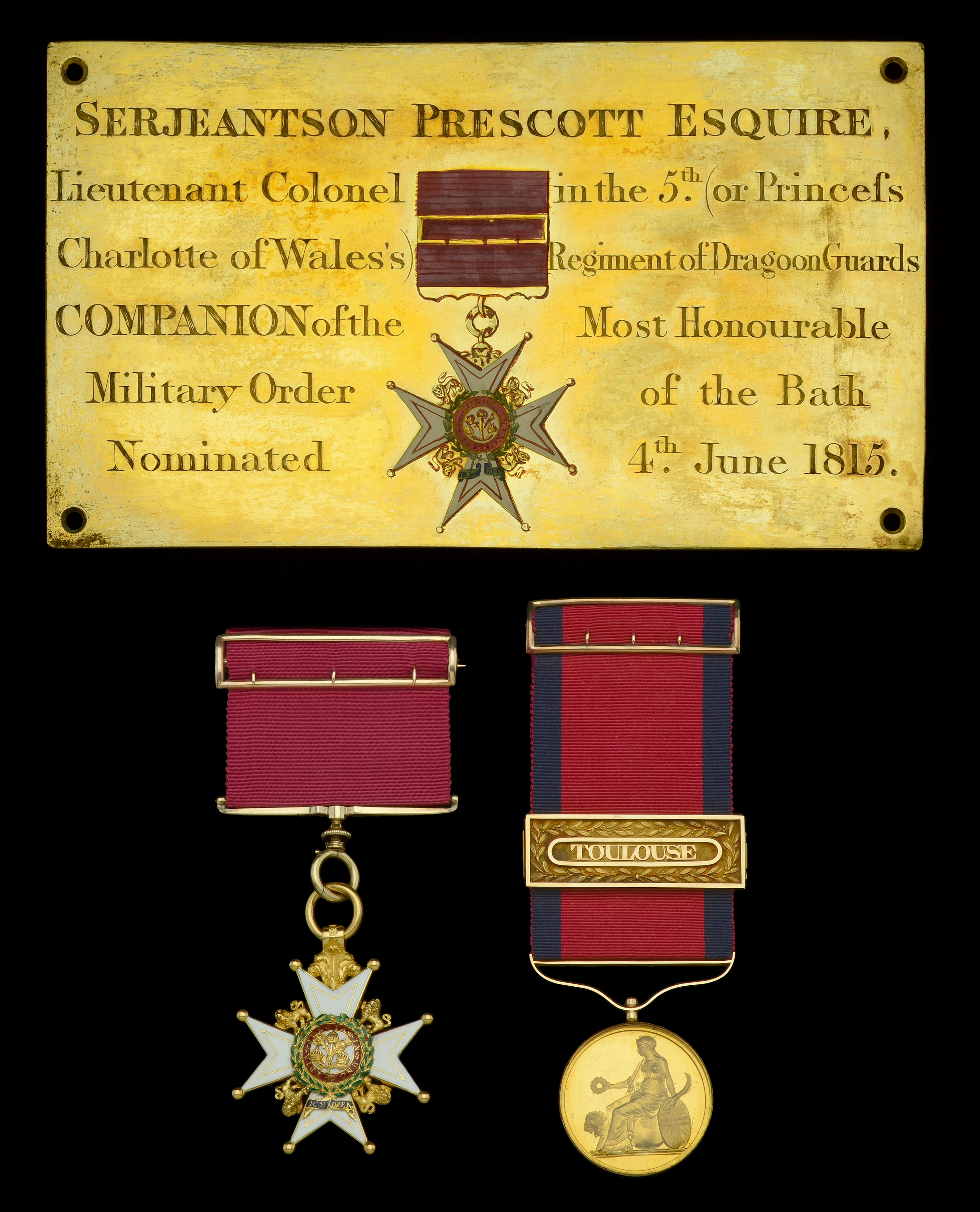 An important Heavy Cavalry Commander’s C.B. and Army Gold Medal pair