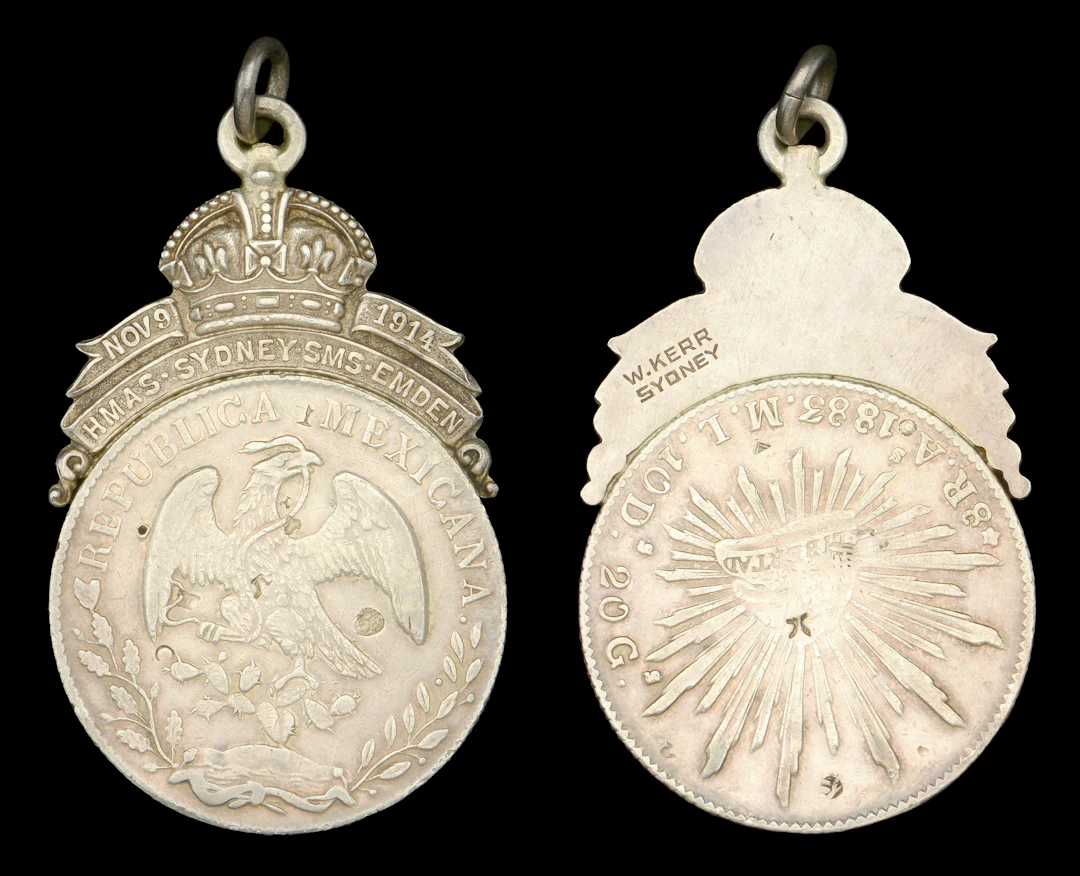 A Sydney-Emden Mexican dollar attributed to Chief Petty Officer T.