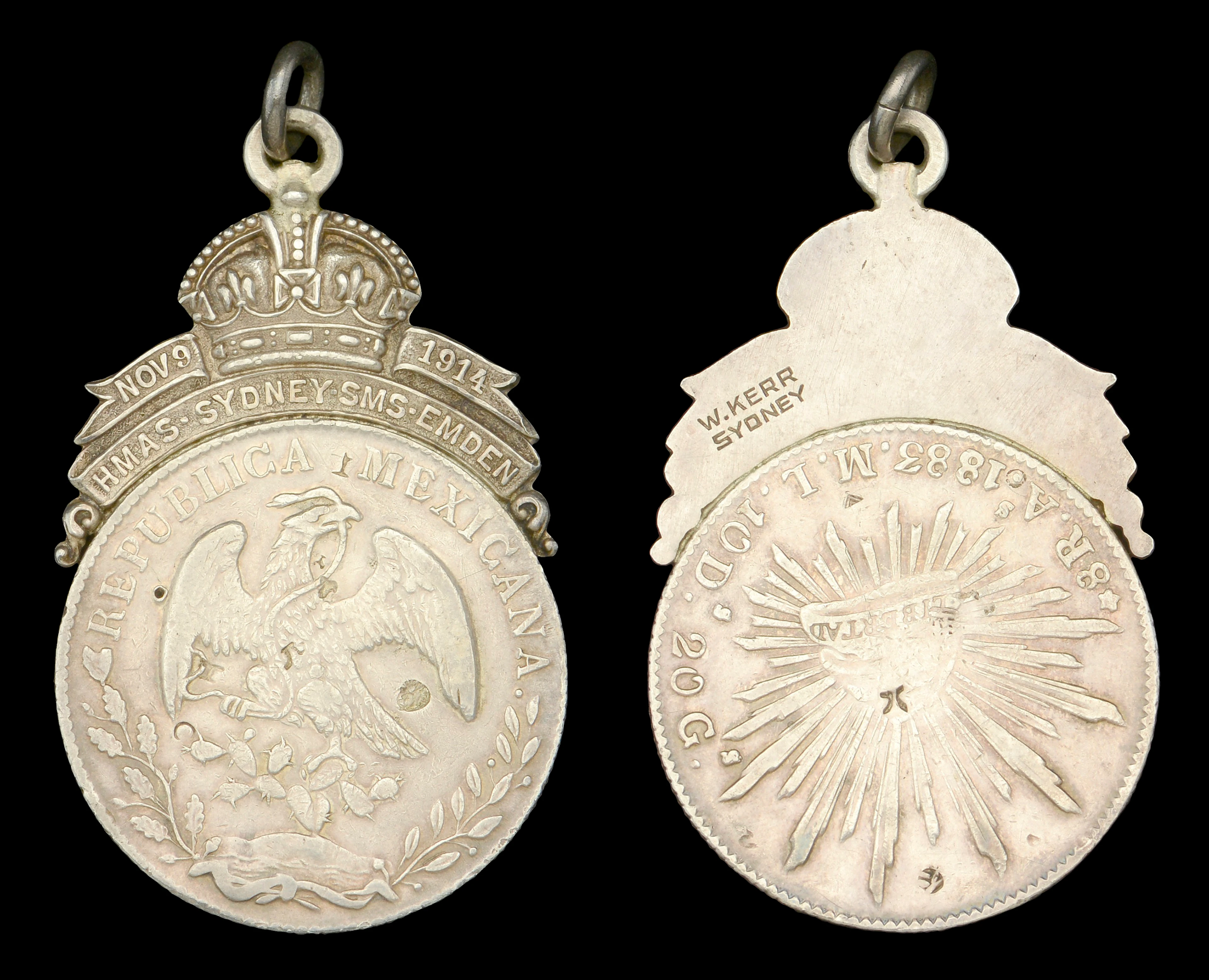 A Sydney-Emden Mexican dollar attributed to Chief Petty Officer T.