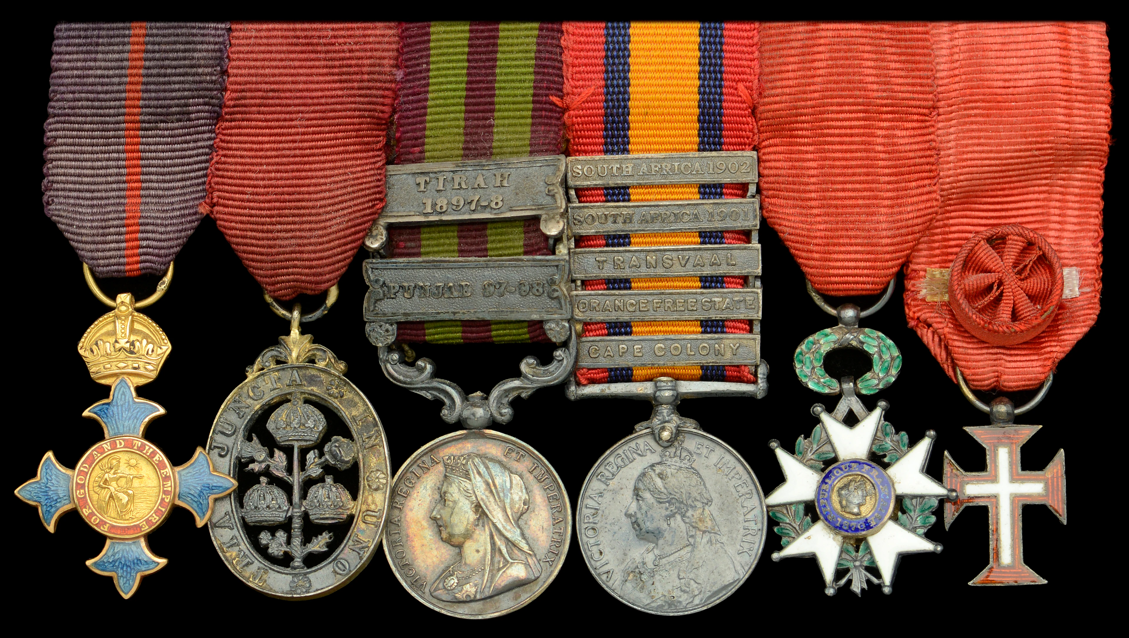 A Great War K.B.E., inter-War C.B. mounted group of six miniature