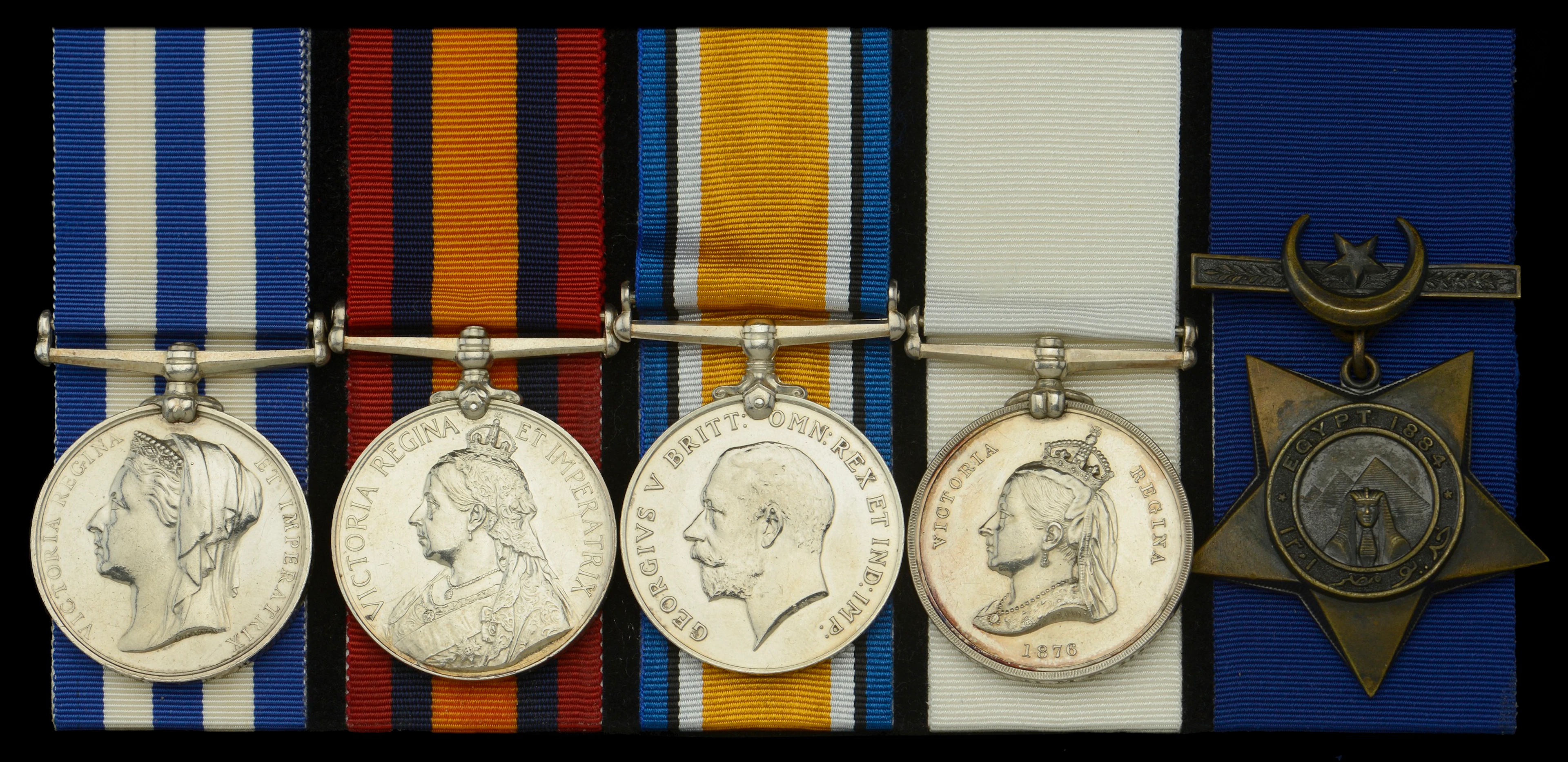 A superb Arctic 1875-76 group of five awarded to Lieutenant-Commander