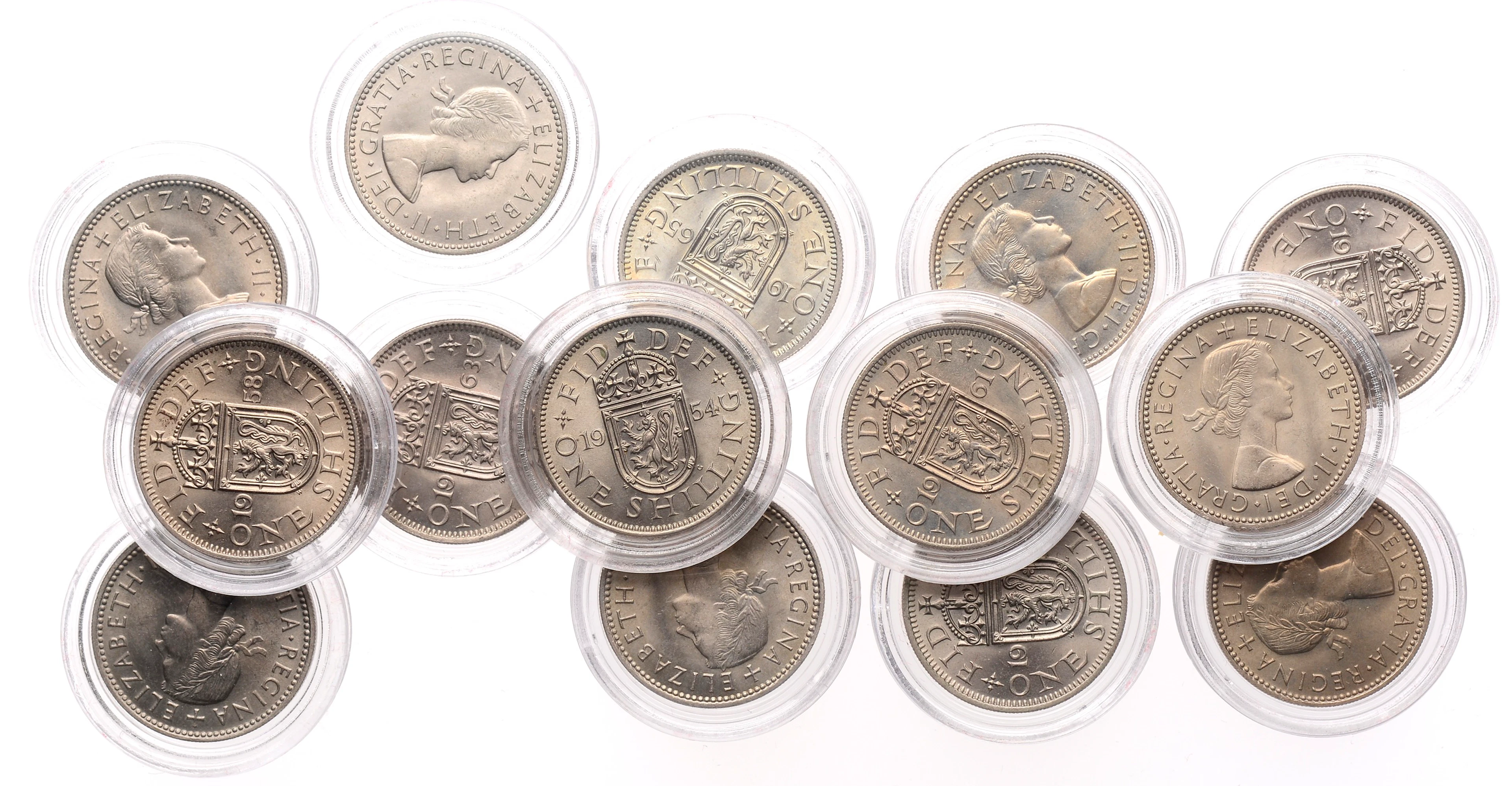 Elizabeth II (1952-2022), Sterling issues, Shillings (14), all Scottish