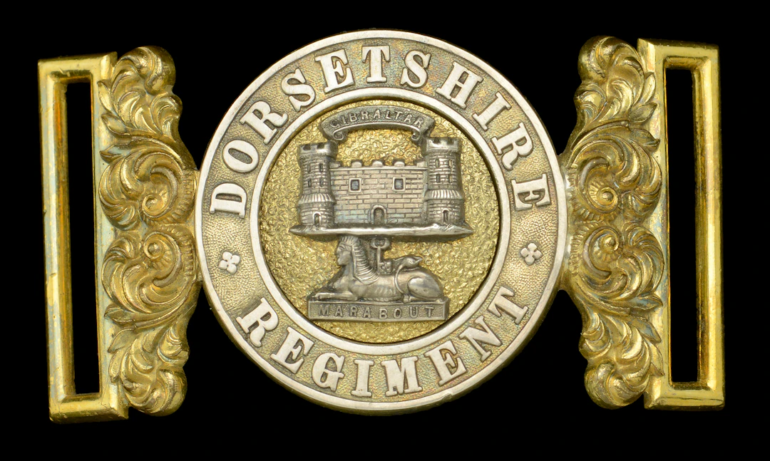 Dorsetshire Regiment, Officer’s Waist Belt Clasp. A very good and