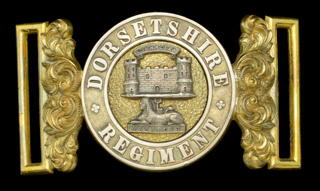 Dorsetshire Regiment, Officer’s Waist Belt Clasp. A very good and