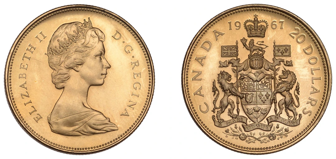 Canada, Elizabeth II, 20 Dollars, 1967, Ottawa (KM 71). Mint state
