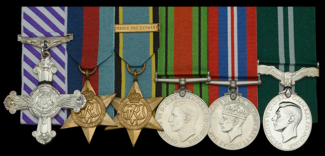 A fine Second War pilot’s immediate D.F.C. group of six awarded to
