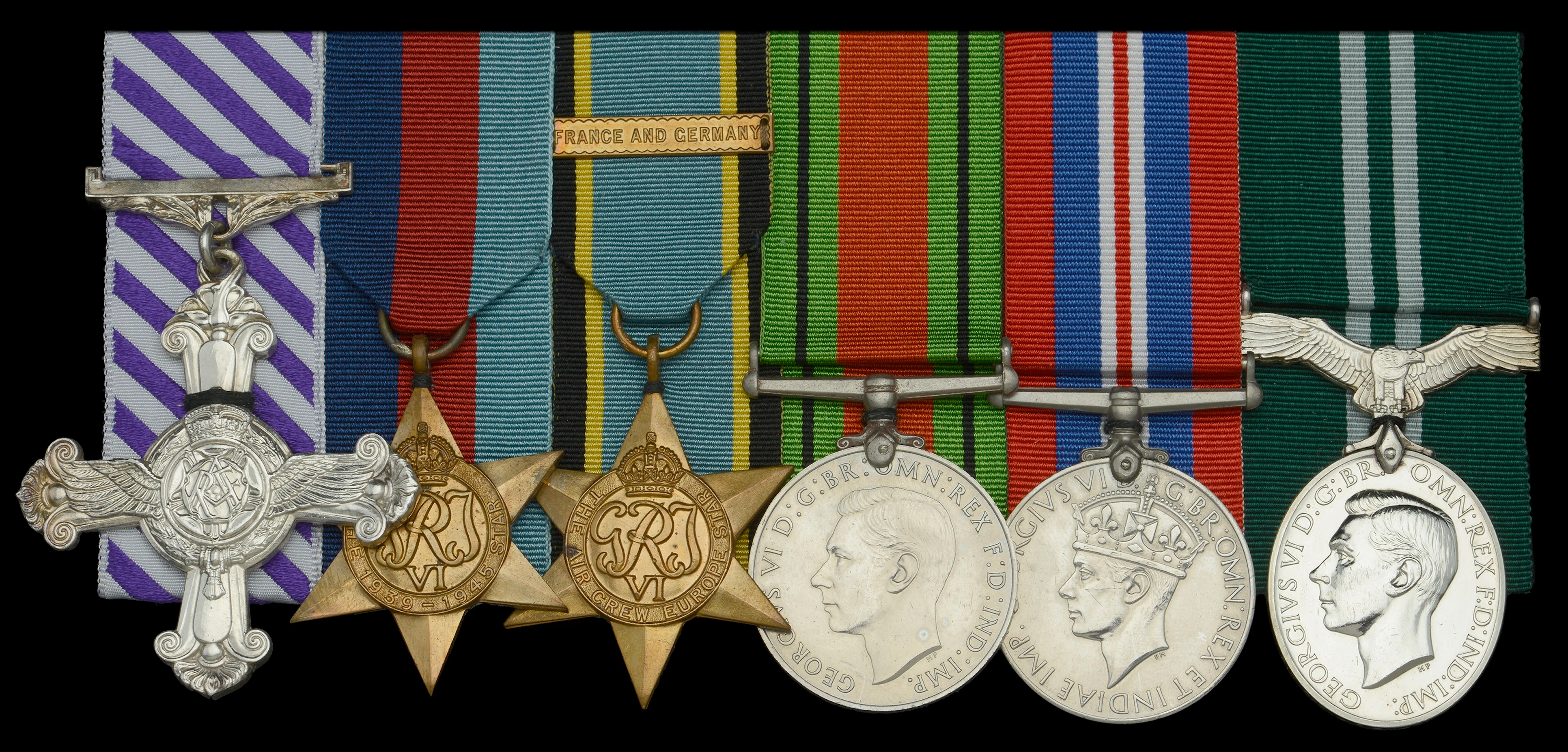 A fine Second War pilot’s immediate D.F.C. group of six awarded to