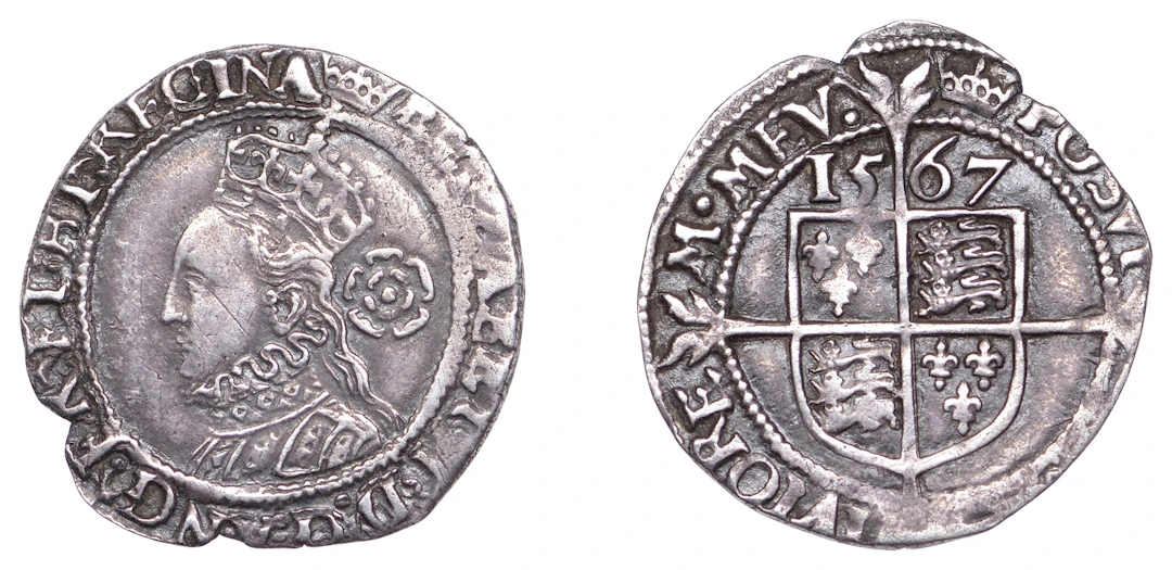 Elizabeth I (1558-1603), Third issue, Threepence, 1567, mm. coronet