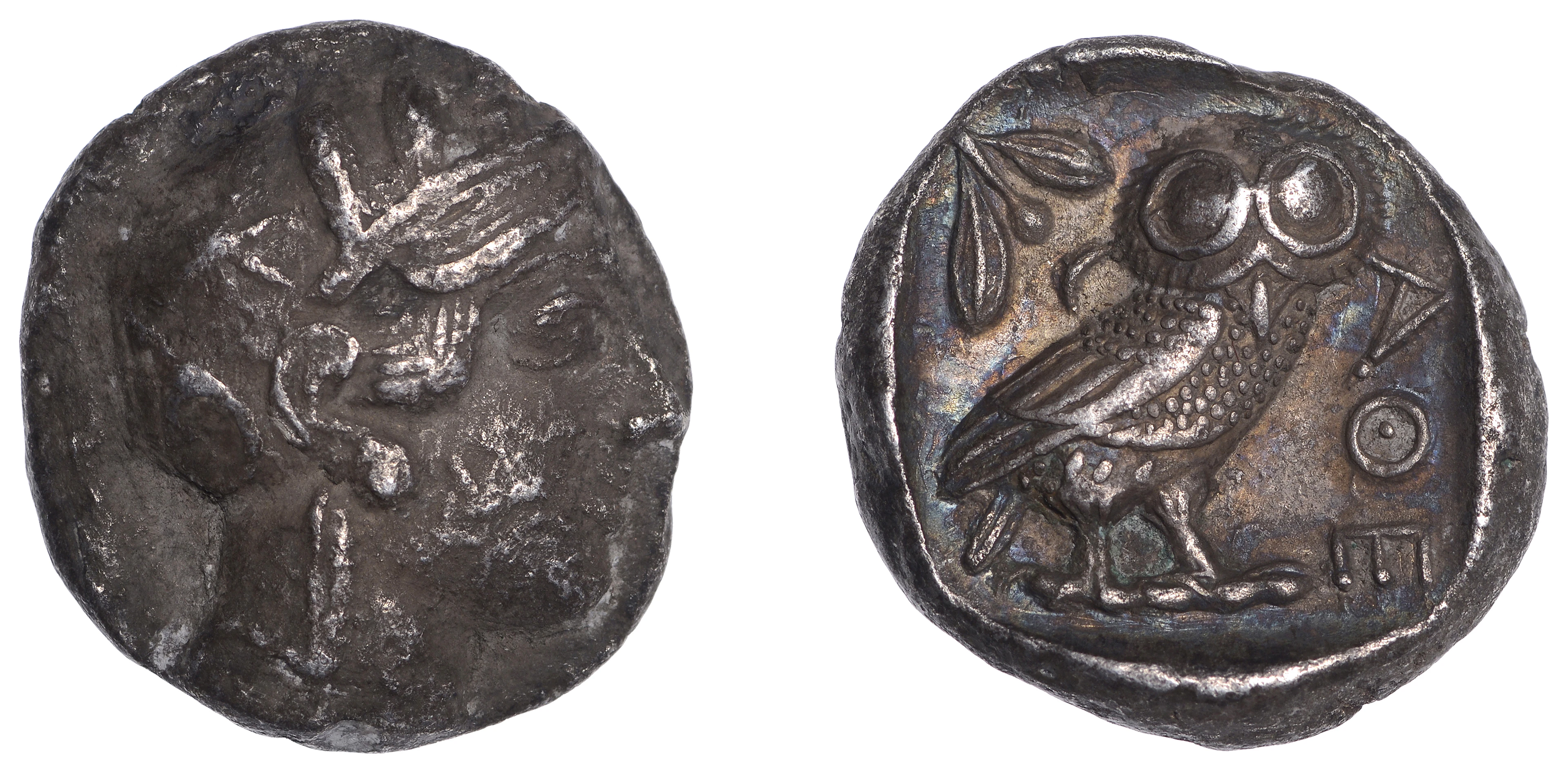 Attica, Athens, Tetradrachm, late standardised type, c. 440-405, helmeted