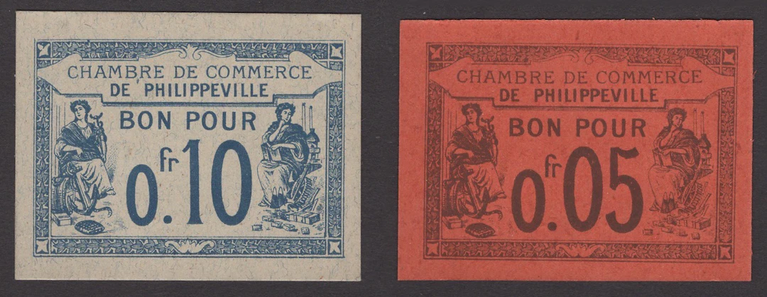 Chambre de Commerce de Philippeville, 5 and 10 Centimes, 7 October