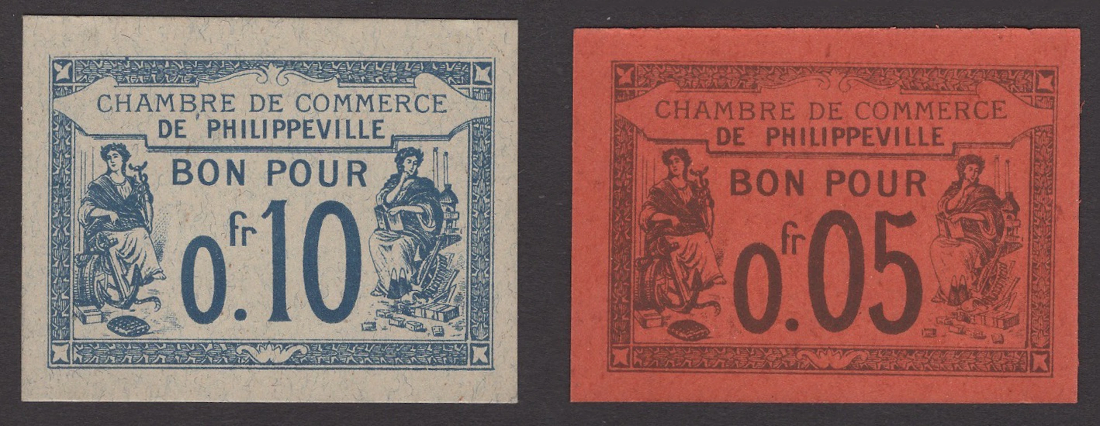 Chambre de Commerce de Philippeville, 5 and 10 Centimes, 7 October