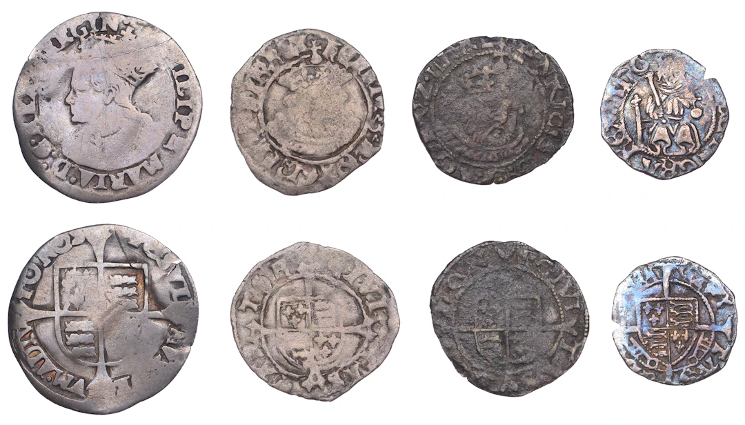 Henry VII, Penny, Sovereign type, York, Abp Rotherham, mm. unclear